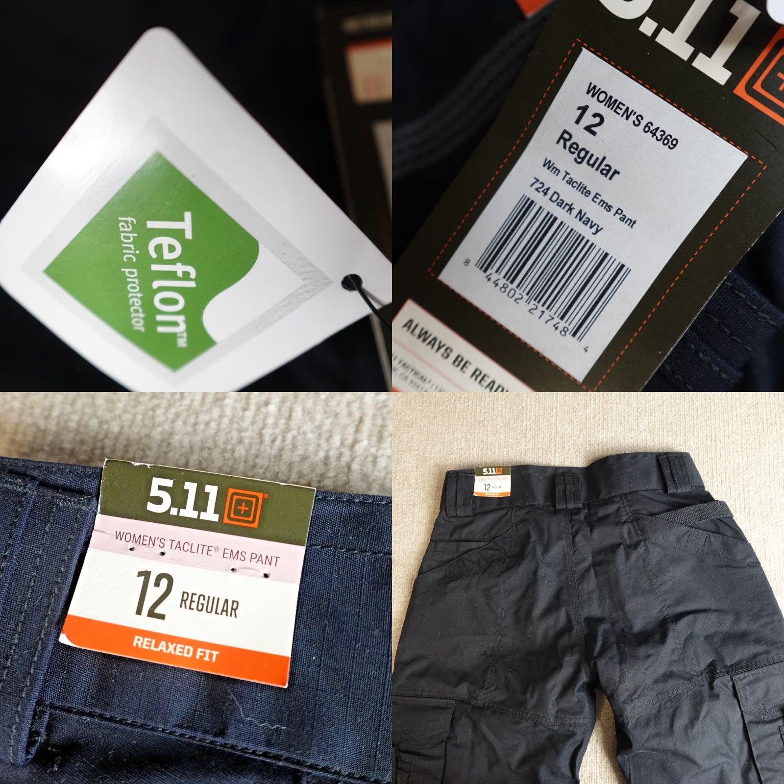 Vintage 5.11 Tactical Womens Pants 12 Blue Solid Cargo Taclite EMS Relaxed Fit NEW Size 34" / US 12 / IT 48 - 9 Thumbnail