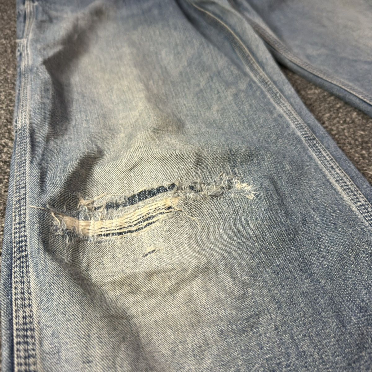 Lee Workwear Vintage 90s Lee Sanforized Carpenter Marbling Denim Size US 30 / EU 46 - 6 Thumbnail