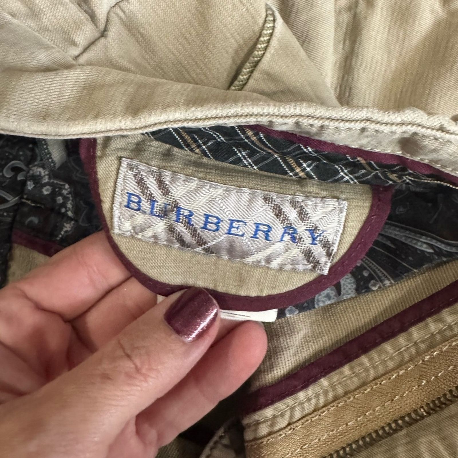 Burberry Mens Designer Burberry khaki pants Size US 34 / EU 50 - 9 Thumbnail