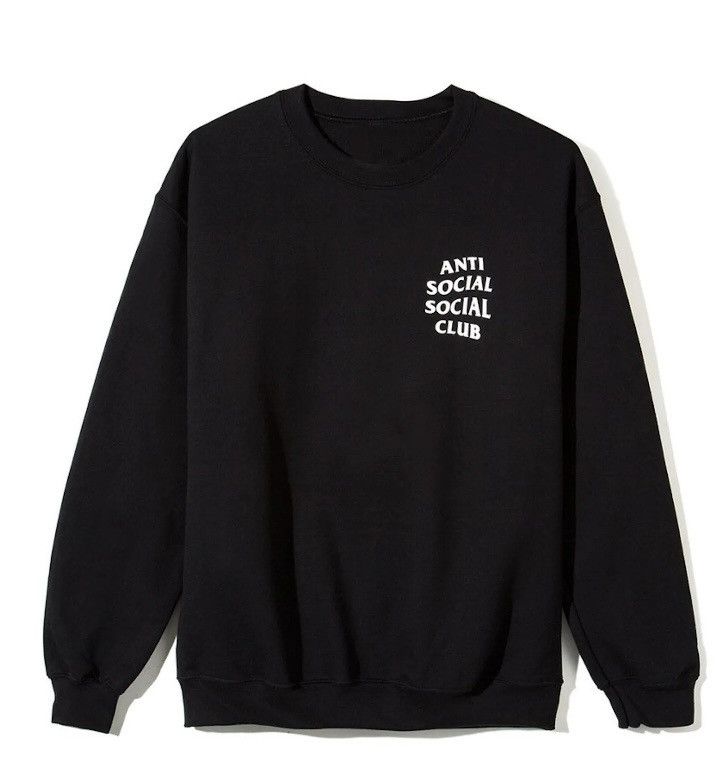 image of Assc Anti Social Social Club “Mind Games” Crewneck (Fw19) in Black, Men's (Size Large)