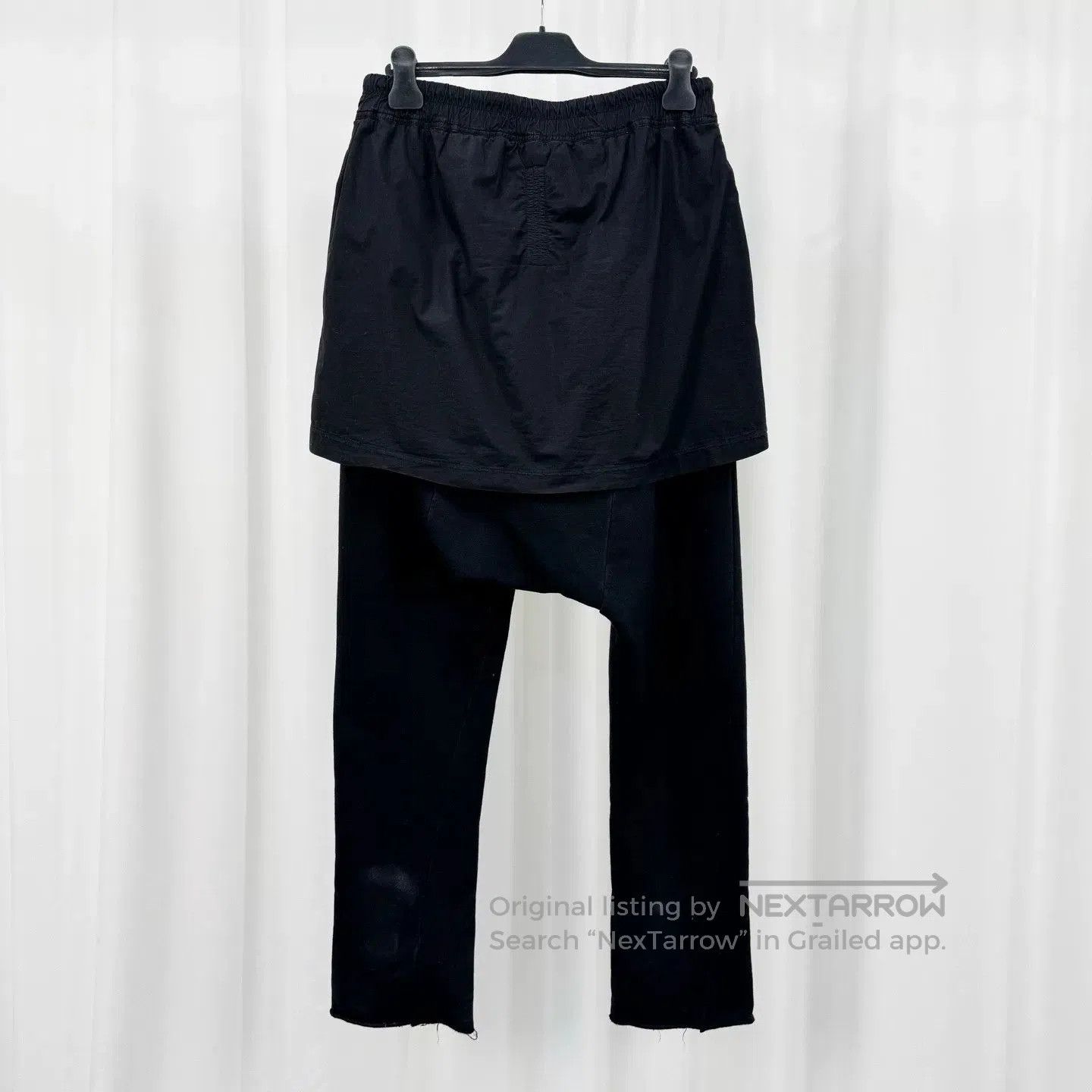 Rick Owens Rick Owens Darkshdw Black Layered Sweatpants. Size US 30 / EU 46 - 2 Thumbnail
