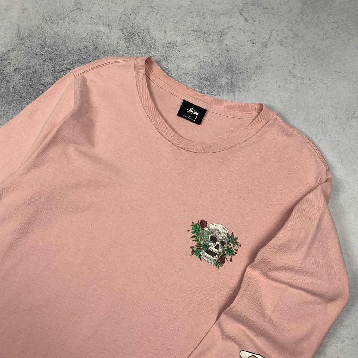 Stussy Stussy Skulls Long Sleeve T-Shirt pink Rouse print Size S Size US S / EU 44-46 / 1 - 2 Thumbnail