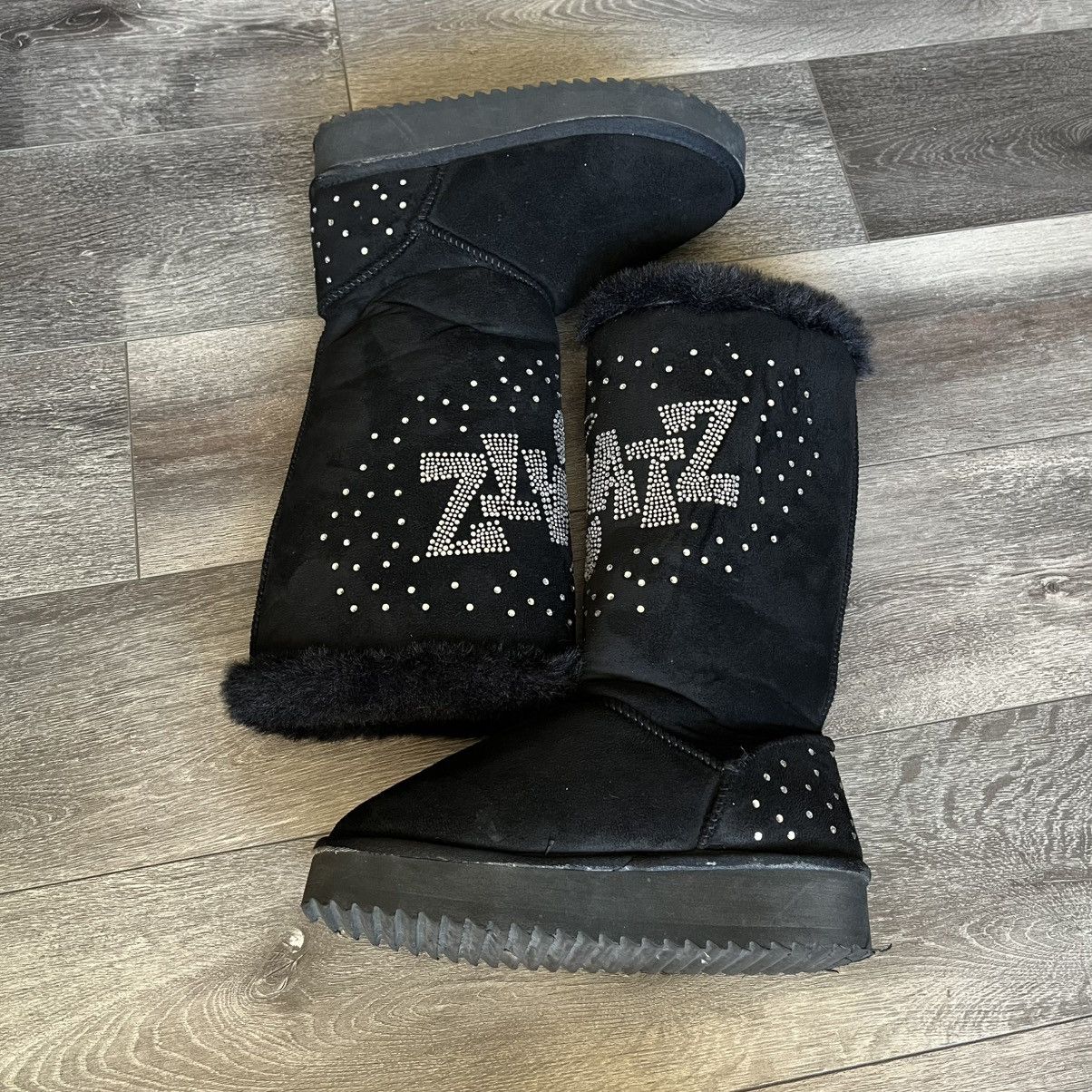 Dolls Kill Dolls Kill Bratz Rhinestone Logo Faux Fur High Boot Slippers Size US 8 / IT 38 - 3 Thumbnail