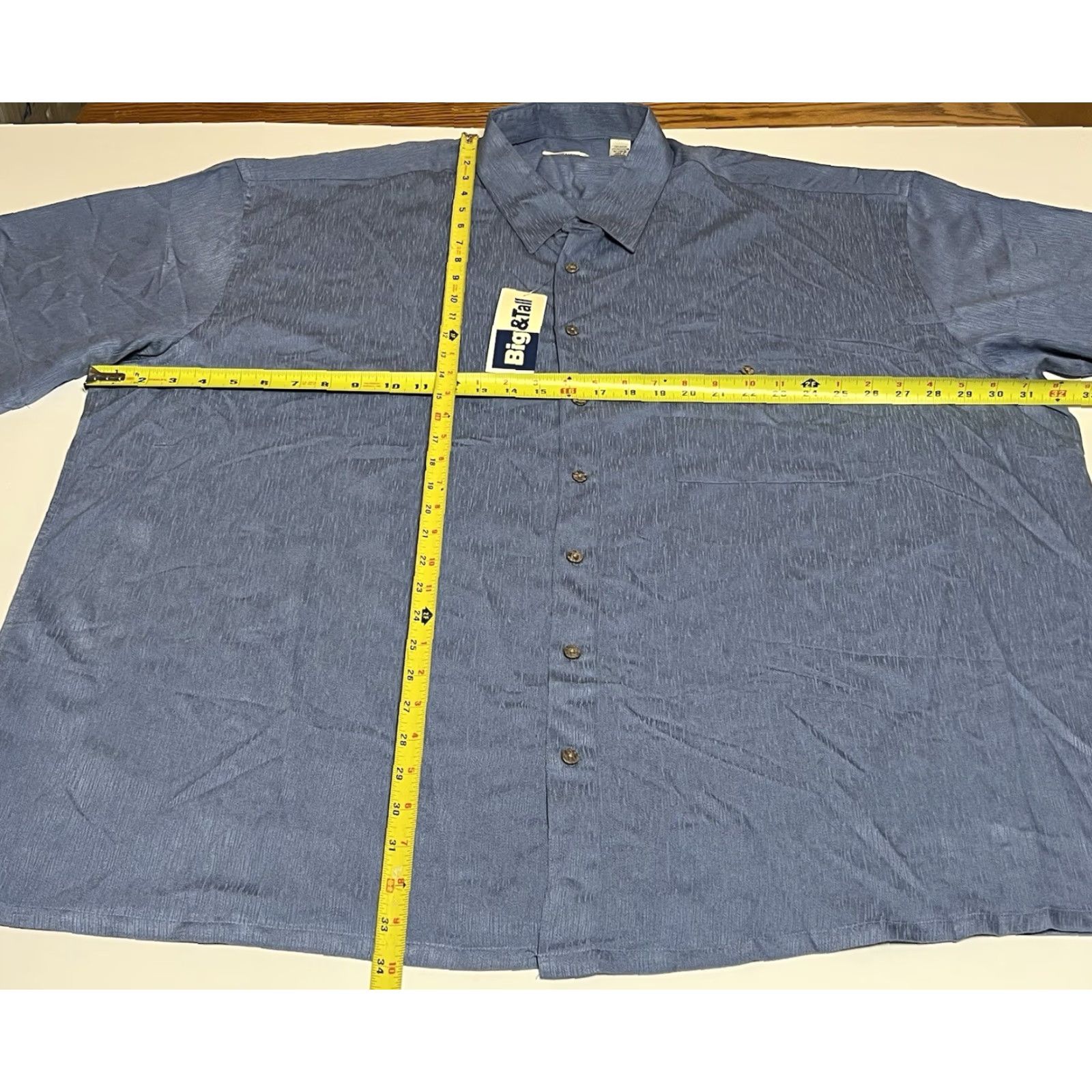 Vintage Campia Moda Casual Button Down Blue Men's 3XB Short Sleeve Big And Tall NWT Size US 39 - 4 Thumbnail