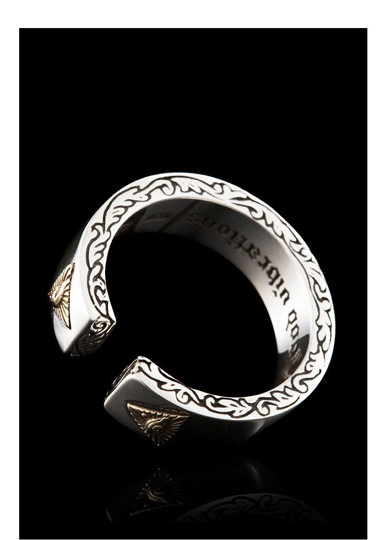 Jewelry Illuminati Jewelry Rings Open Size Chrome Ring (Size 7-13) Size ONE SIZE - 2 Thumbnail