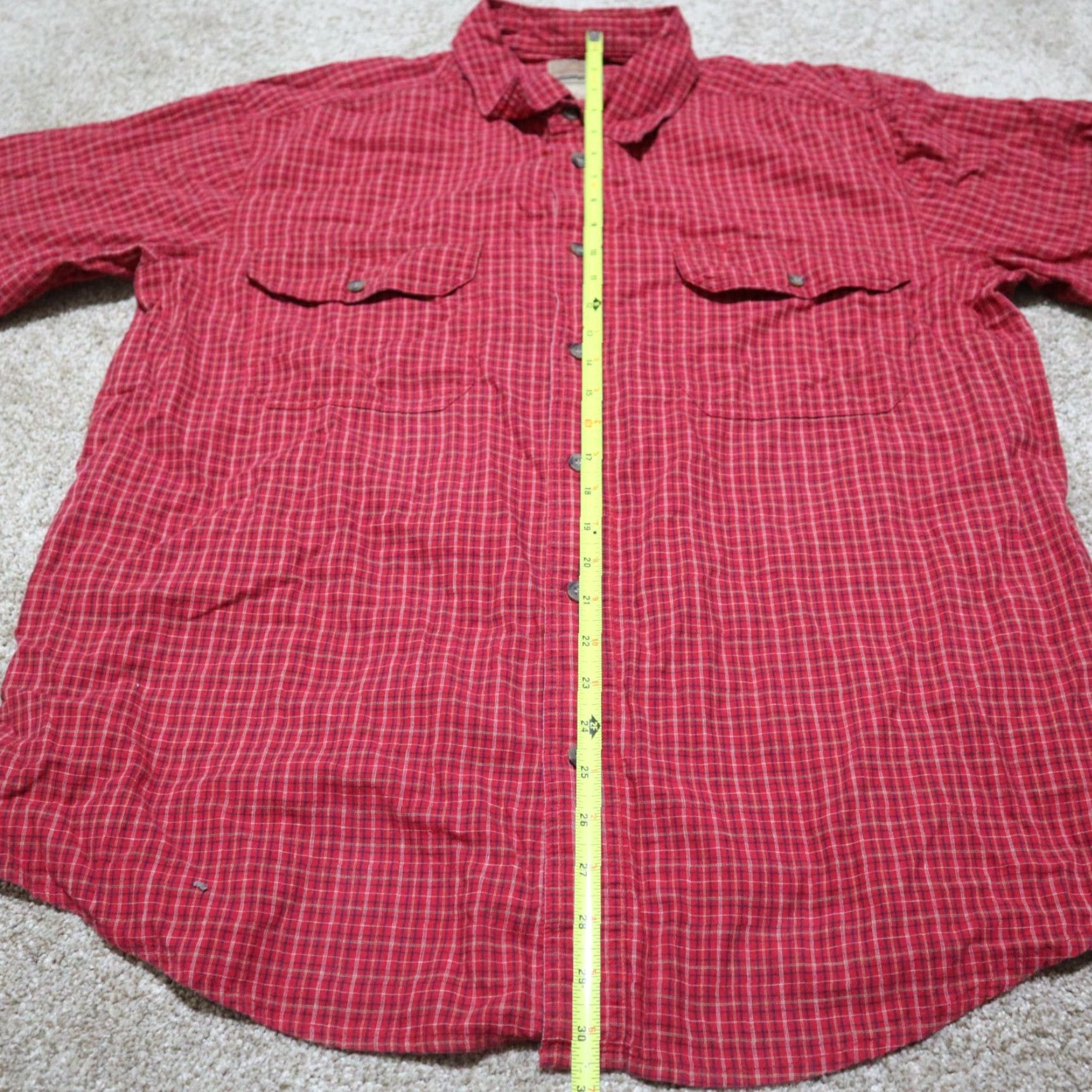 Urban Outfitters VINTAGE Outfitters Red Plaid Cotton Button-Up Shirt Men's Large Short Sleeve Bobby Socks Size US L / EU 52-54 / 3 - 7 Thumbnail