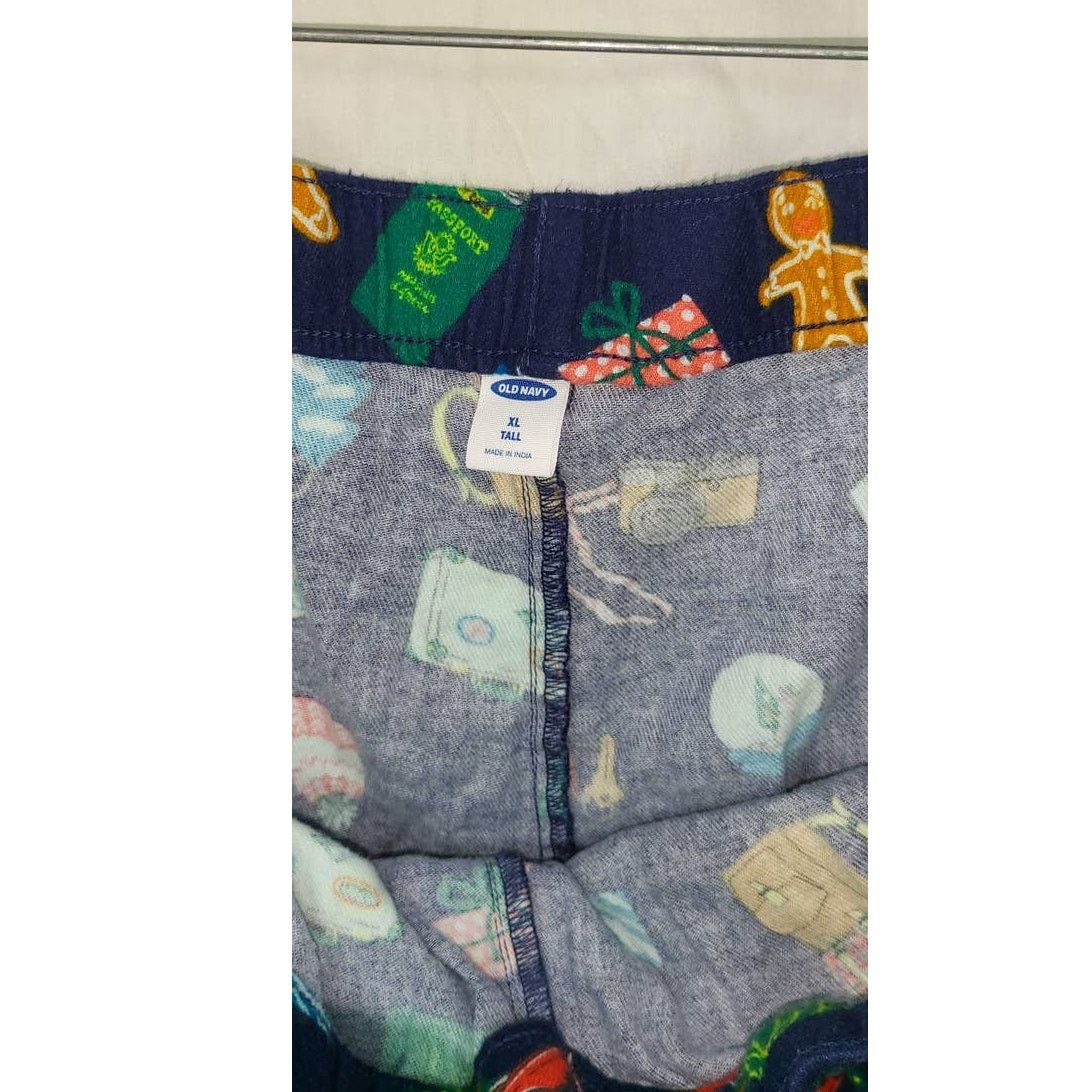 Old Navy Old Navy Blue Christmas Cotton Long Sleep Pants Size XL Size US 39 - 3 Thumbnail