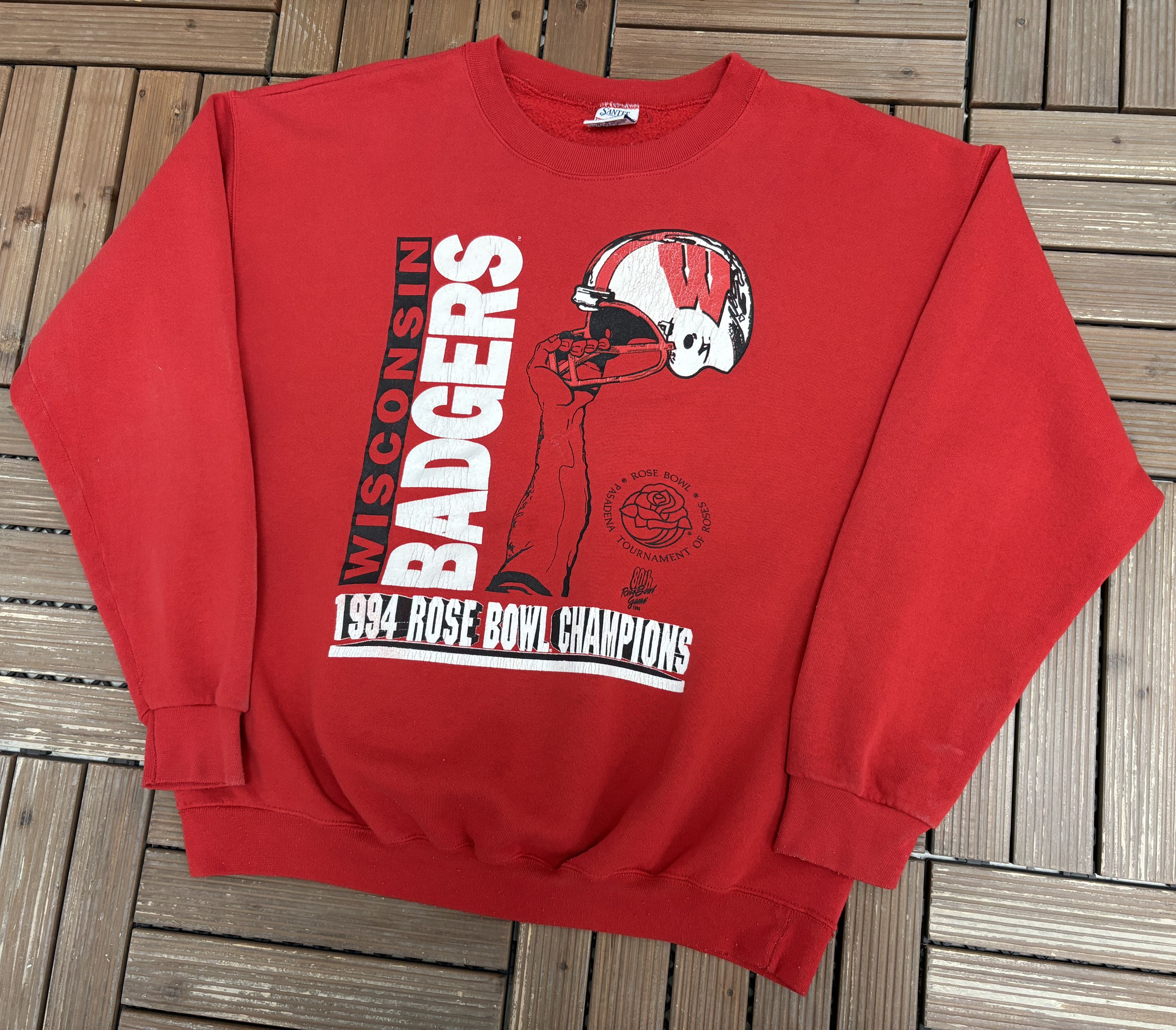 Vintage Wisconsin Badgers Rose Bowl 1994 Champions Vintage Crewneck Size US XXL / EU 58 / 5 - 3 Thumbnail