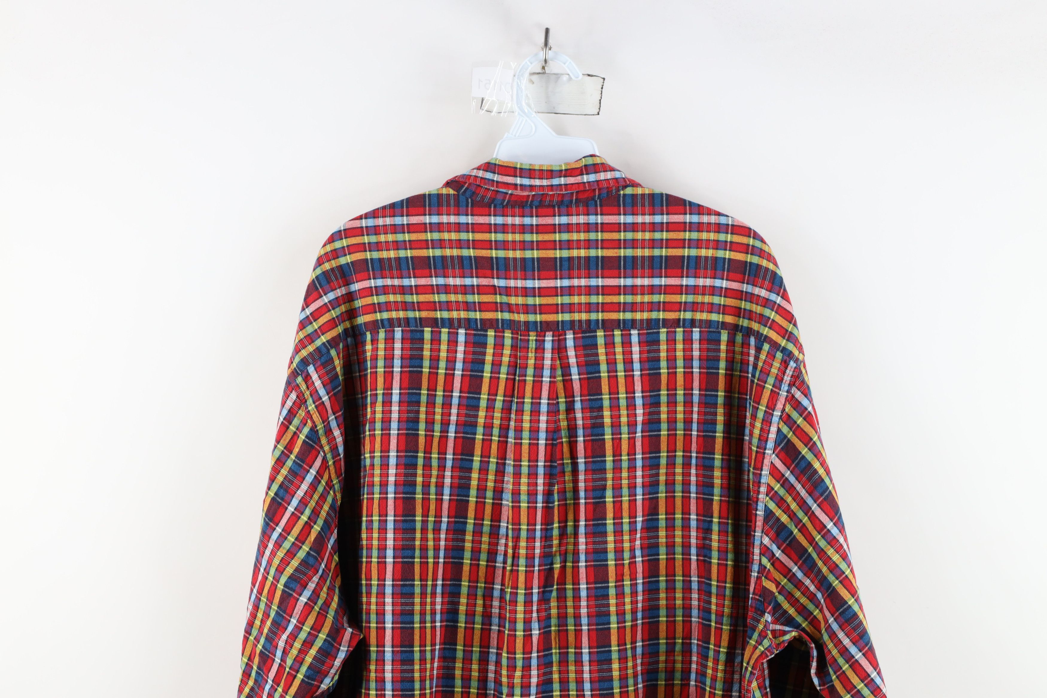 Eddie Bauer × Vintage Vintage 90s Eddie Bauer Madras Plaid Collared Button Shirt Size US L / EU 52-54 / 3 - 11 Thumbnail
