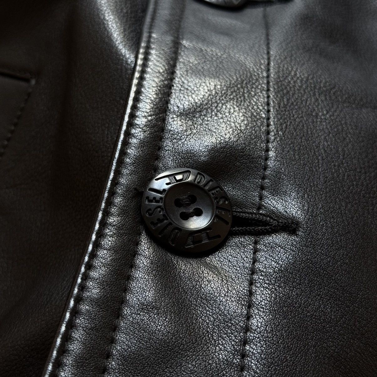 Diesel Vintage 90s Diesel Double Breasted Coat Leather Y2K Jacket Size US L / EU 52-54 / 3 - 5 Thumbnail