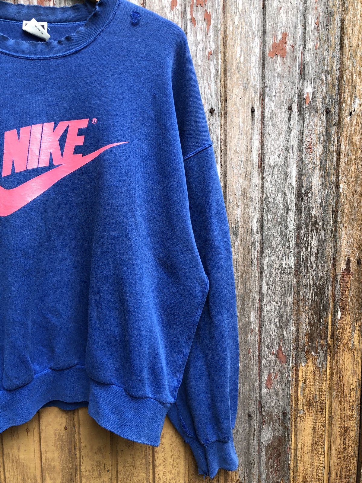 Nike × Vintage Nike Vintage Crewneck trashed Size US L / EU 52-54 / 3 - 3 Thumbnail