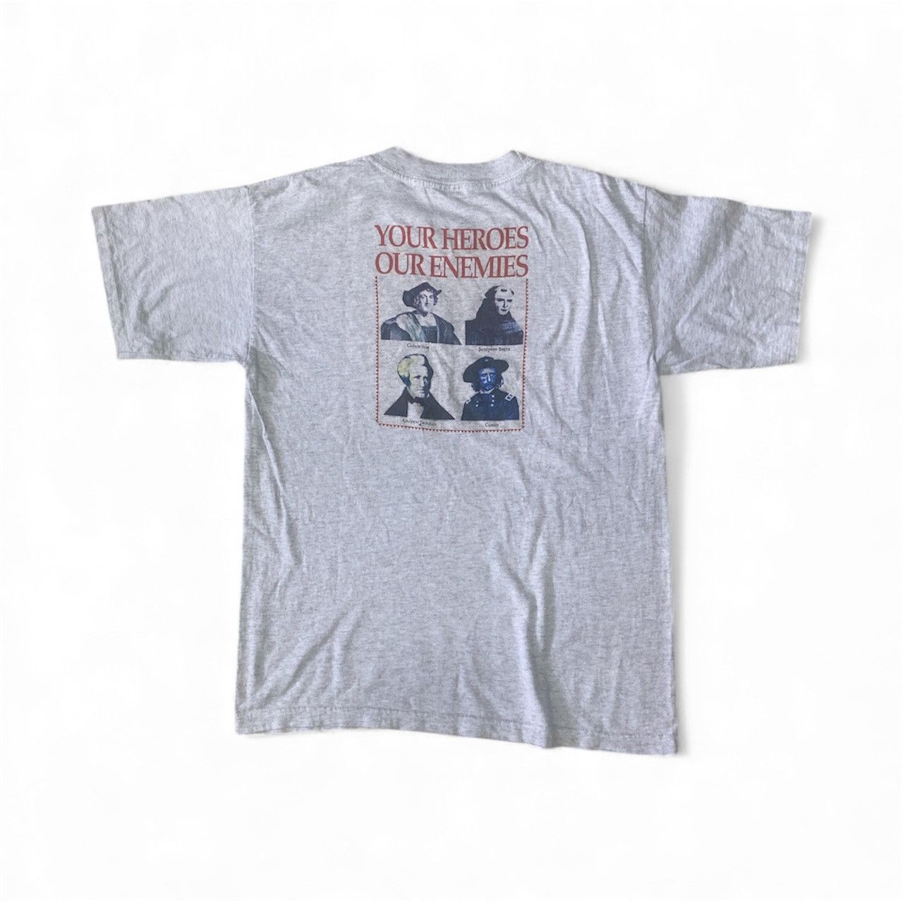 Vintage Vintage native american geronimo columbus our heroes shirt Size US L / EU 52-54 / 3 - 2 Thumbnail