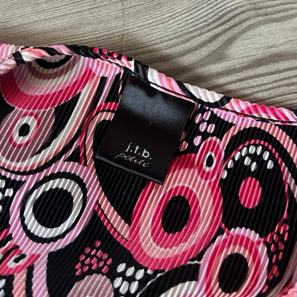 Other jtb pink black curl v neck long sleeve blouse Size M / US 6-8 / IT 42-44 - 3 Thumbnail