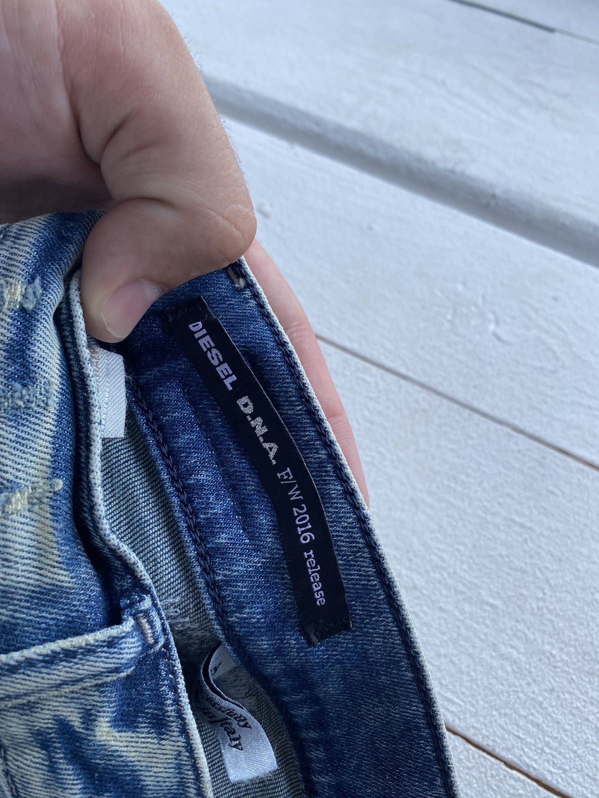 Diesel 🔗Opium Punk Diesel Distressed Washed Slim Straight Jeans Size 28" / US 6 / IT 42 - 21 Thumbnail