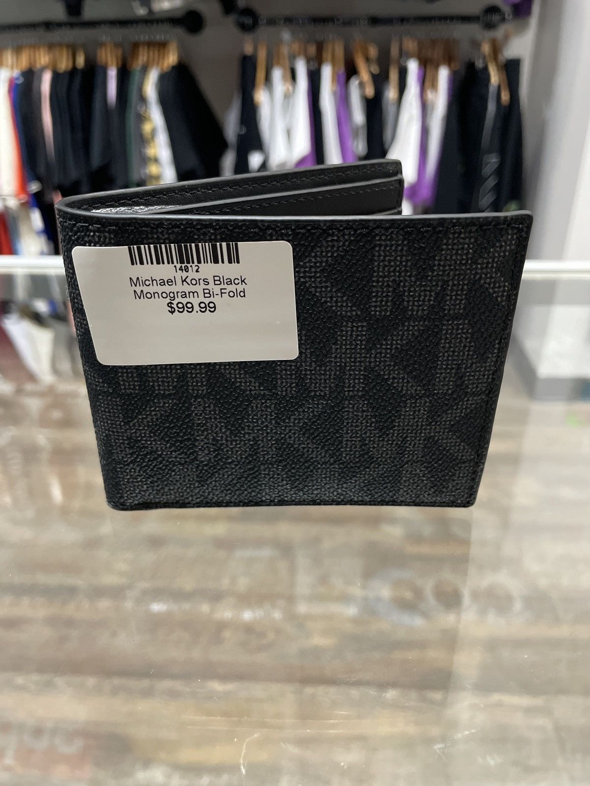 Michael Kors Michael Kors Black Monogram Bi- Fold Wallet Size ONE SIZE - 1 Thumbnail