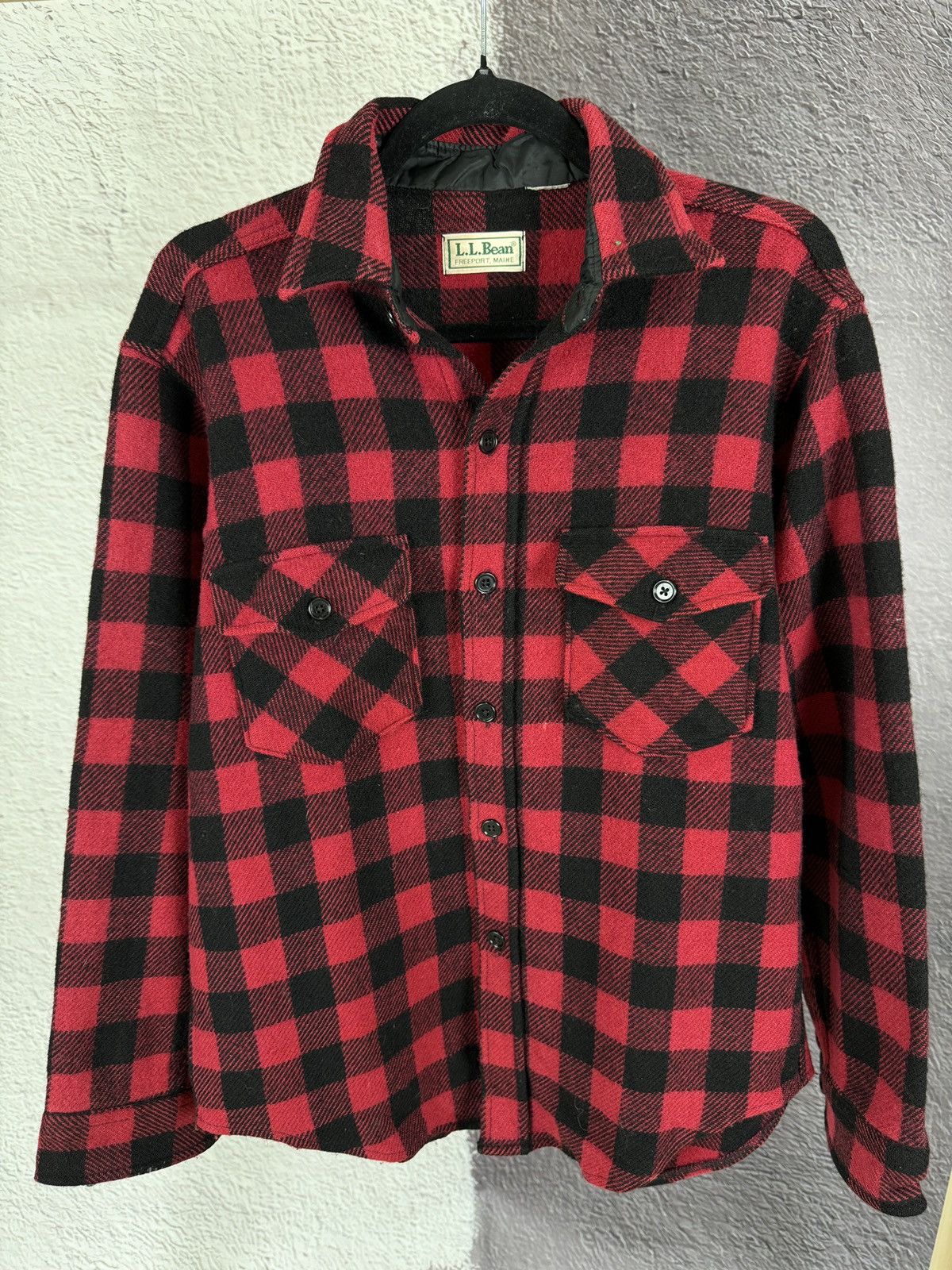 Flannel L.L. Bean vintage checkered red flannel long sleeve shirt Size US M / EU 48-50 / 2 - 2 Thumbnail
