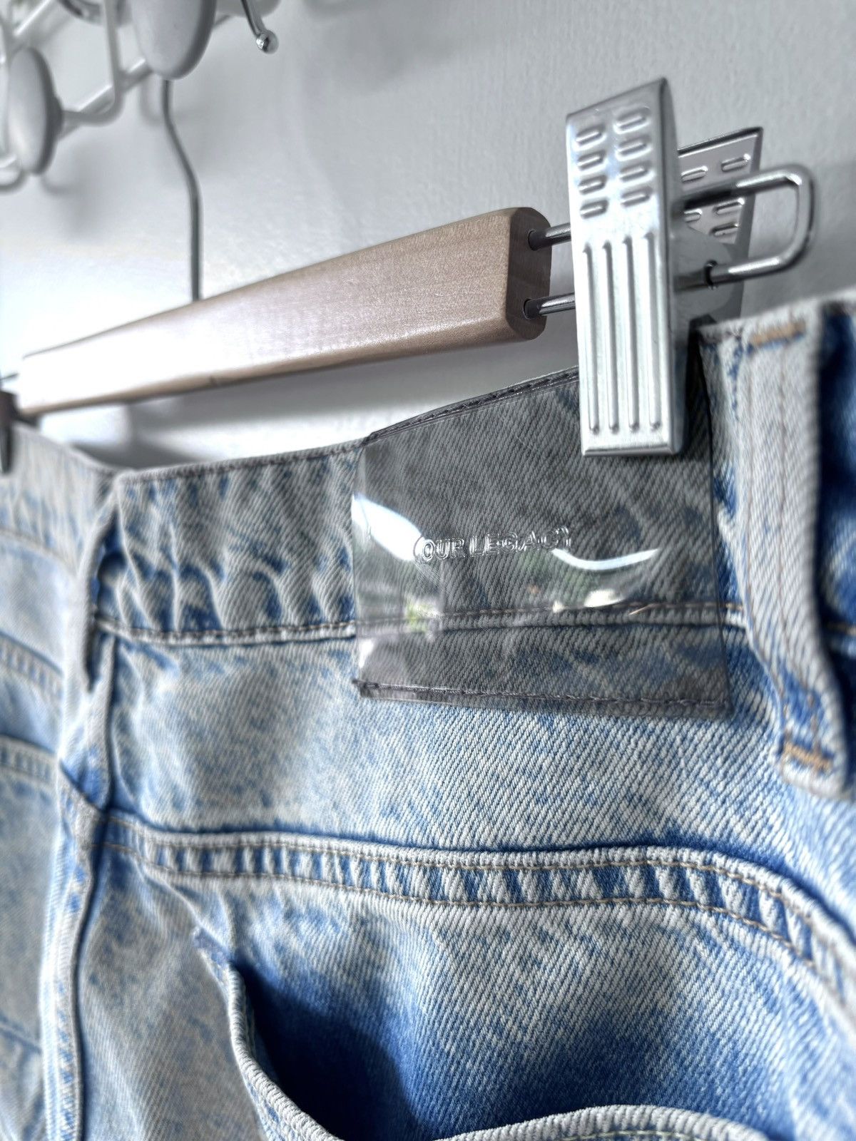 Our Legacy 70s Cut Jeans Bleach Crease Denim Size US 31 - 4 Thumbnail