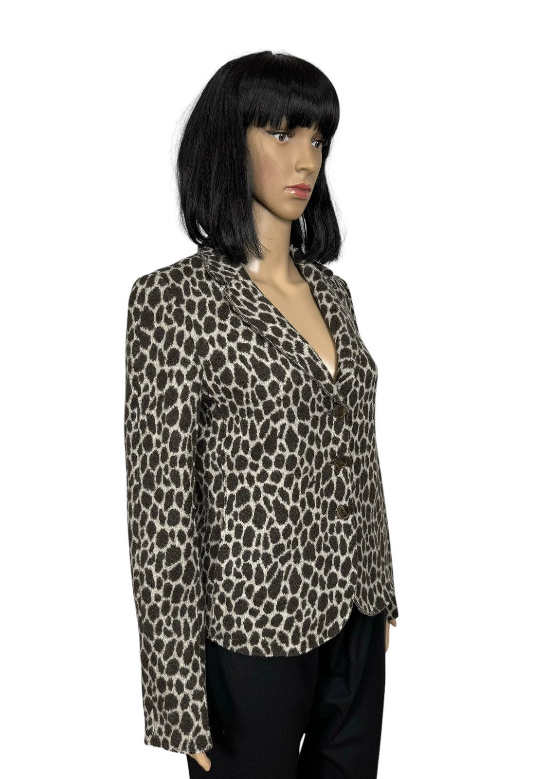Weekend Max Mara Weekend Max Mara Wool Blazer Jacket Animal Print size 10 Size L / US 10 / IT 46 - 4 Thumbnail