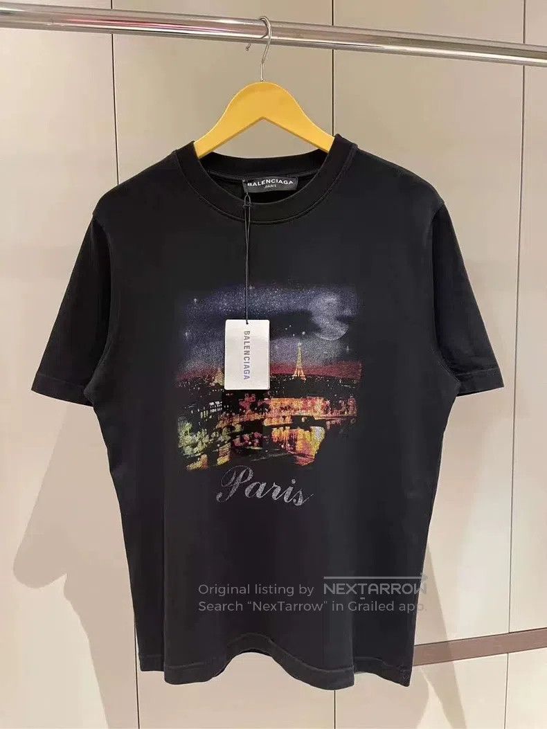 Balenciaga Balenciaga Black Night Scene Short Sleeve T-Shirt Size US S / EU 44-46 / 1 - 1 Thumbnail