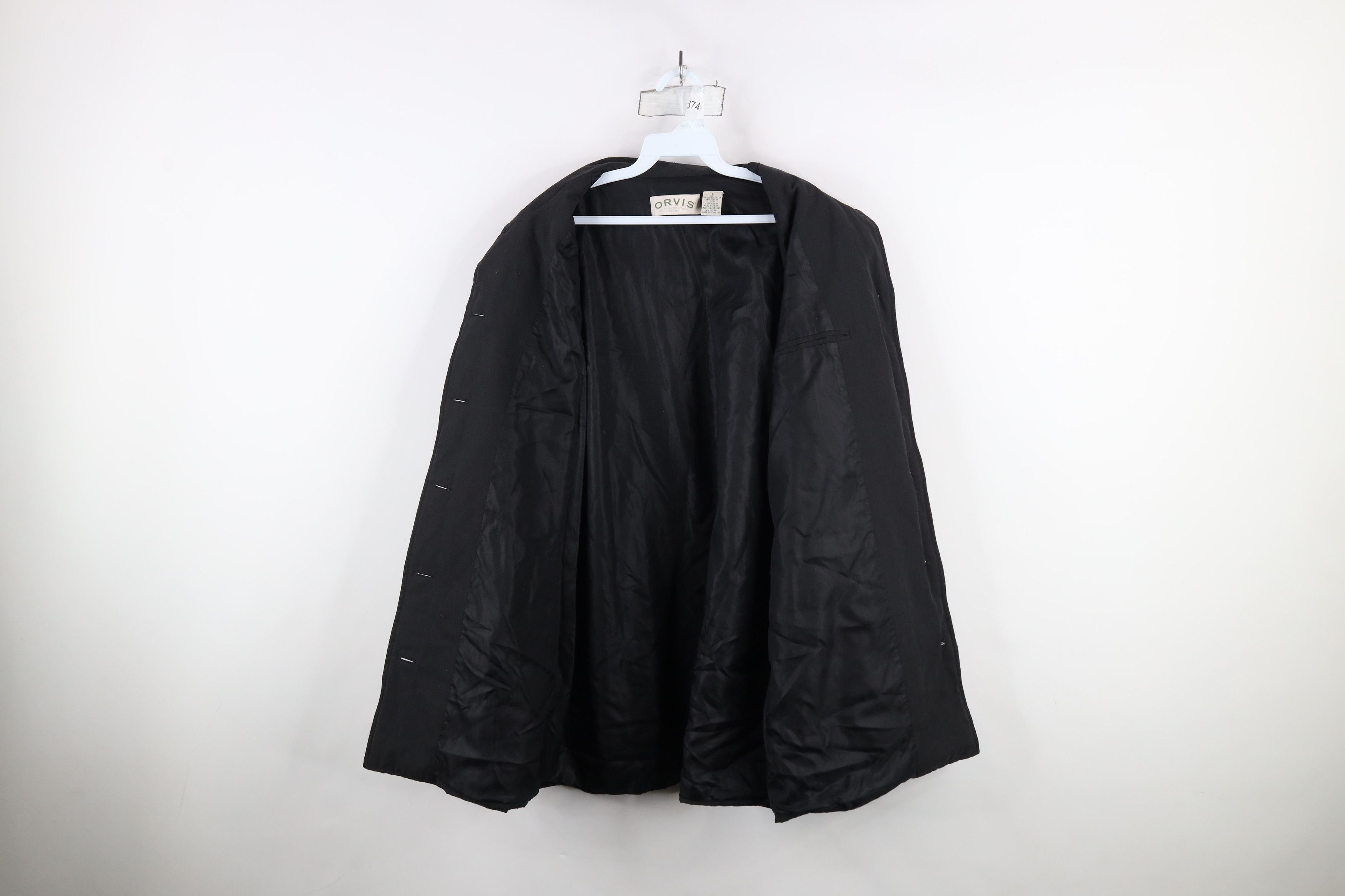 Orvis × Vintage Vintage Orvis Faded Blank Quilted Full Button Jacket Black Size L / US 10 / IT 46 - 7 Thumbnail