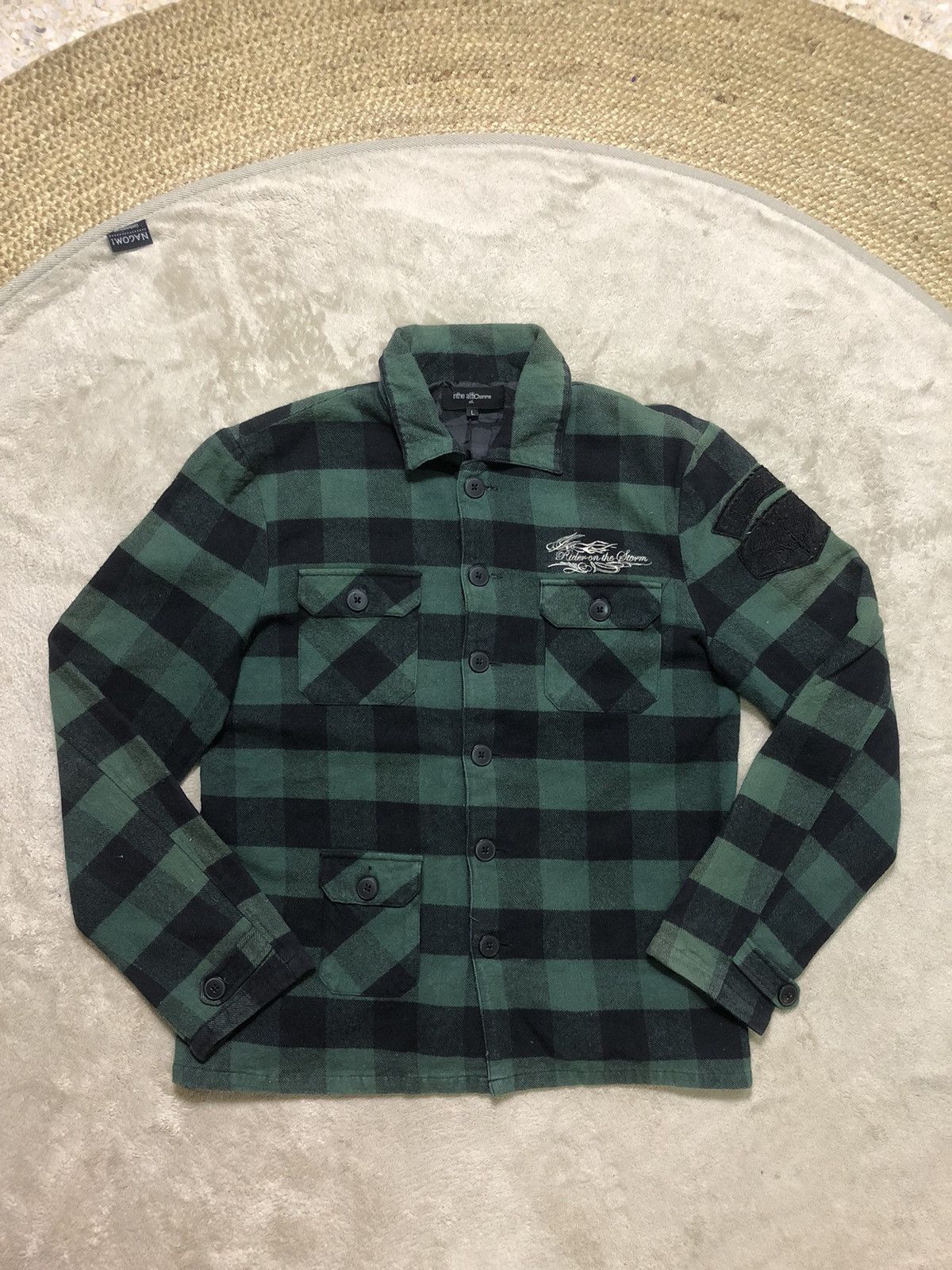 If Six Was Nine × In The Attic × Le Grande Bleu (L.G.B.) Vintage In The Attic Homme Riders on the Storm Plaid Shirt Size US M / EU 48-50 / 2 - 2 Thumbnail