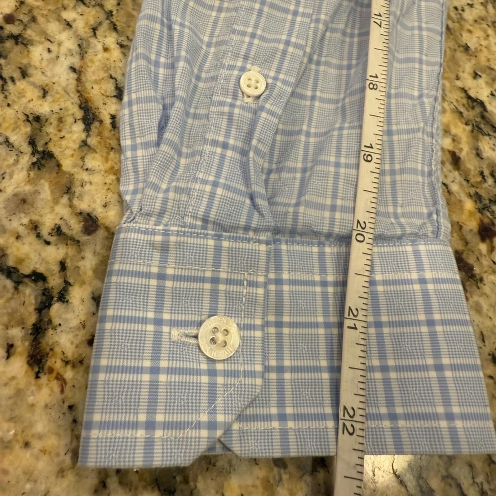 Other Hyden Yoo blue & white plaid long sleeve button up SZ M Size US M / EU 48-50 / 2 - 9 Thumbnail