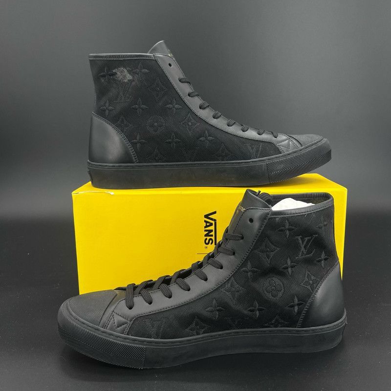 Louis Vuitton Louis Vuitton Black Monogram High-Top Sneakers -2508 Size US 10 / EU 43 - 9 Thumbnail