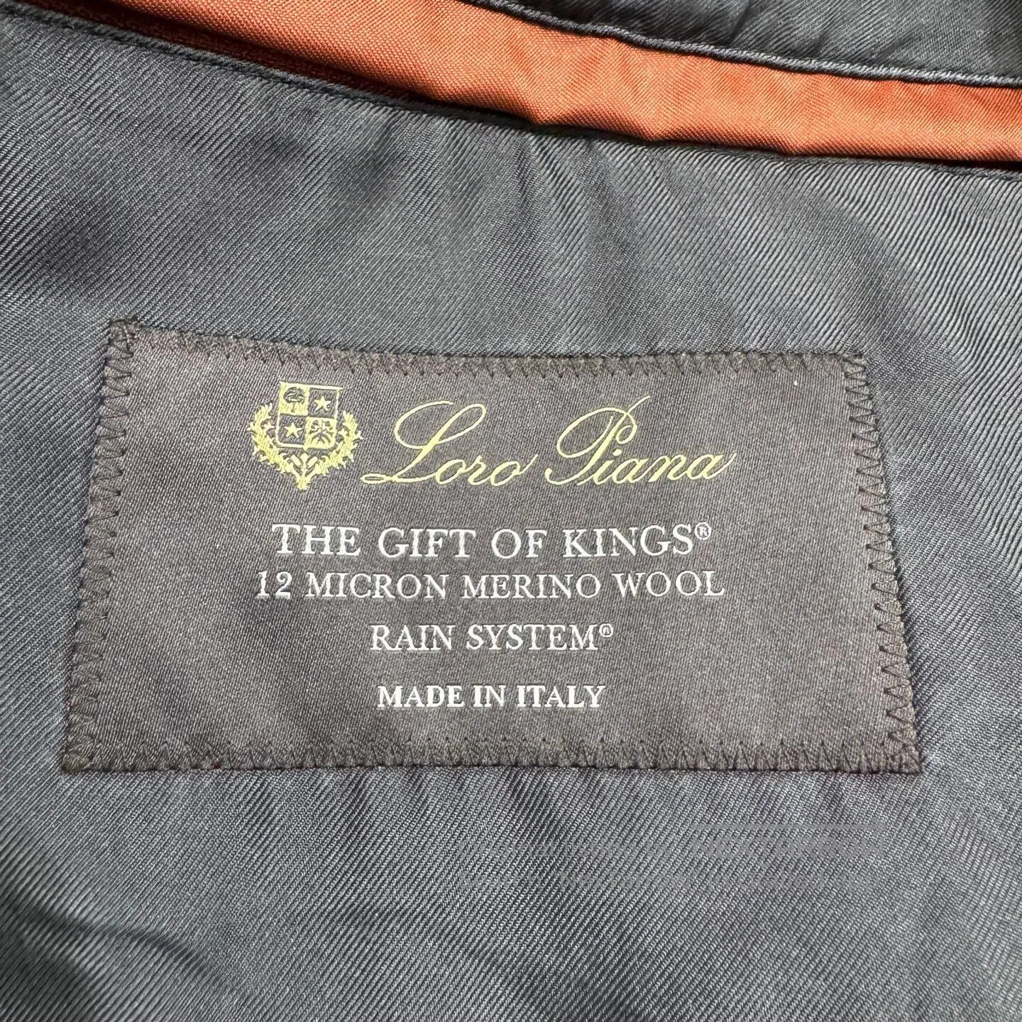 Loro Piana LORO PIANA Leather-tanned wool-cotton coat with (seam-stit Size US XXL / EU 58 / 5 - 4 Thumbnail