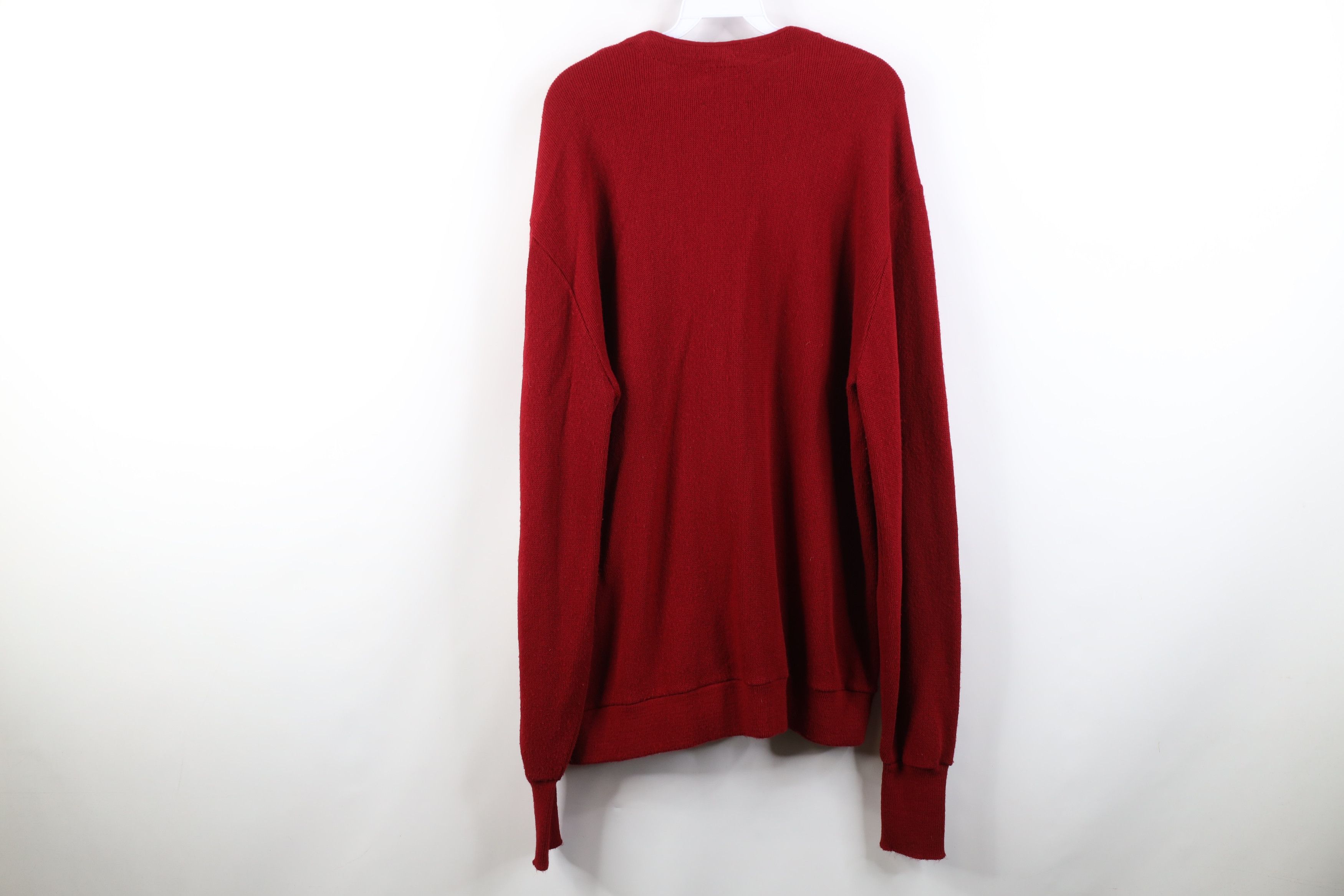 Vintage Vintage 70s Streetwear Kurt Cobain Cardigan Sweater Red USA Size US XL / EU 56 / 4 - 12 Thumbnail