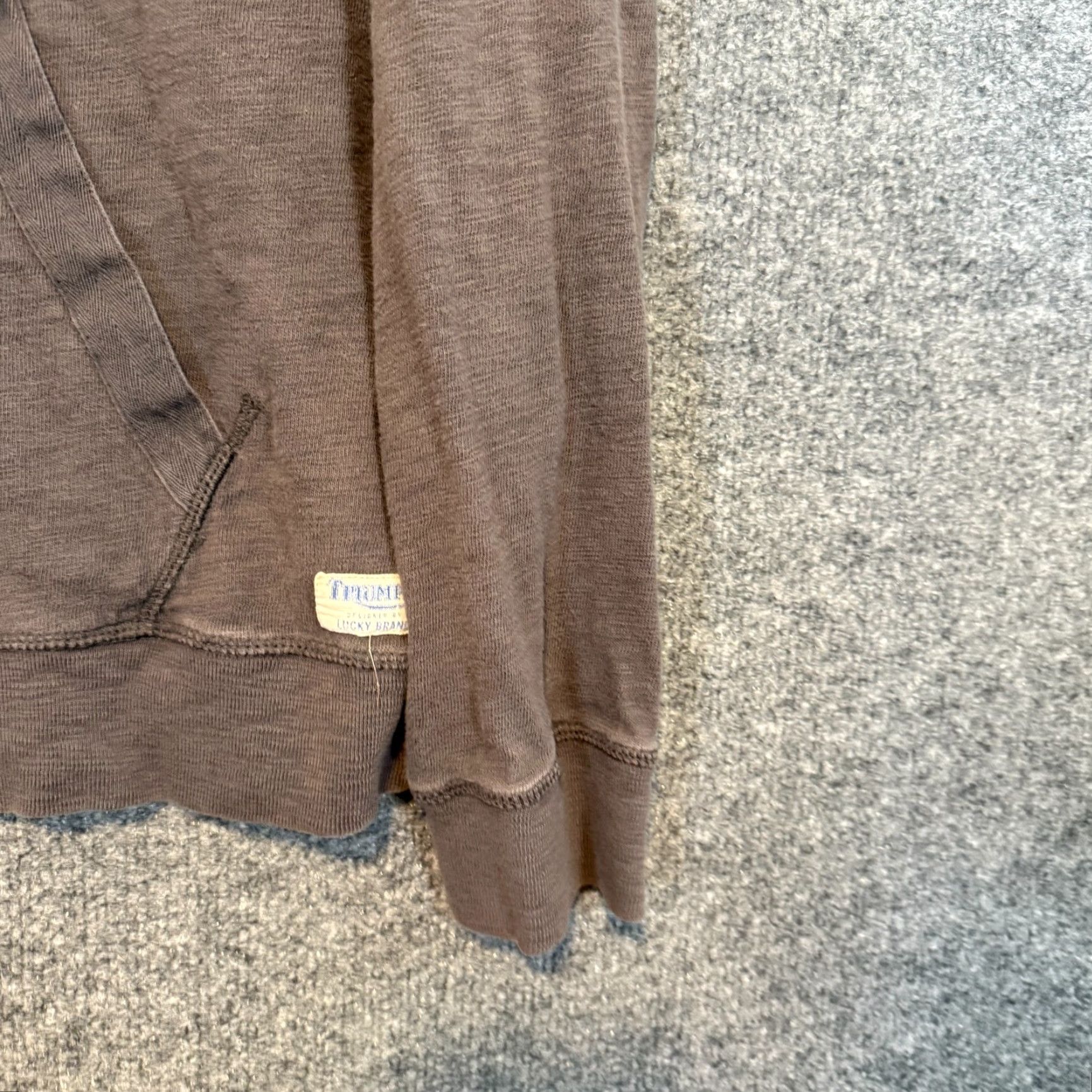 Lucky Brand Lucky Brand x Triumph Hoodie Mens Medium Brown Henley Speed Twin Racing Machines Size US M / EU 48-50 / 2 - 3 Thumbnail