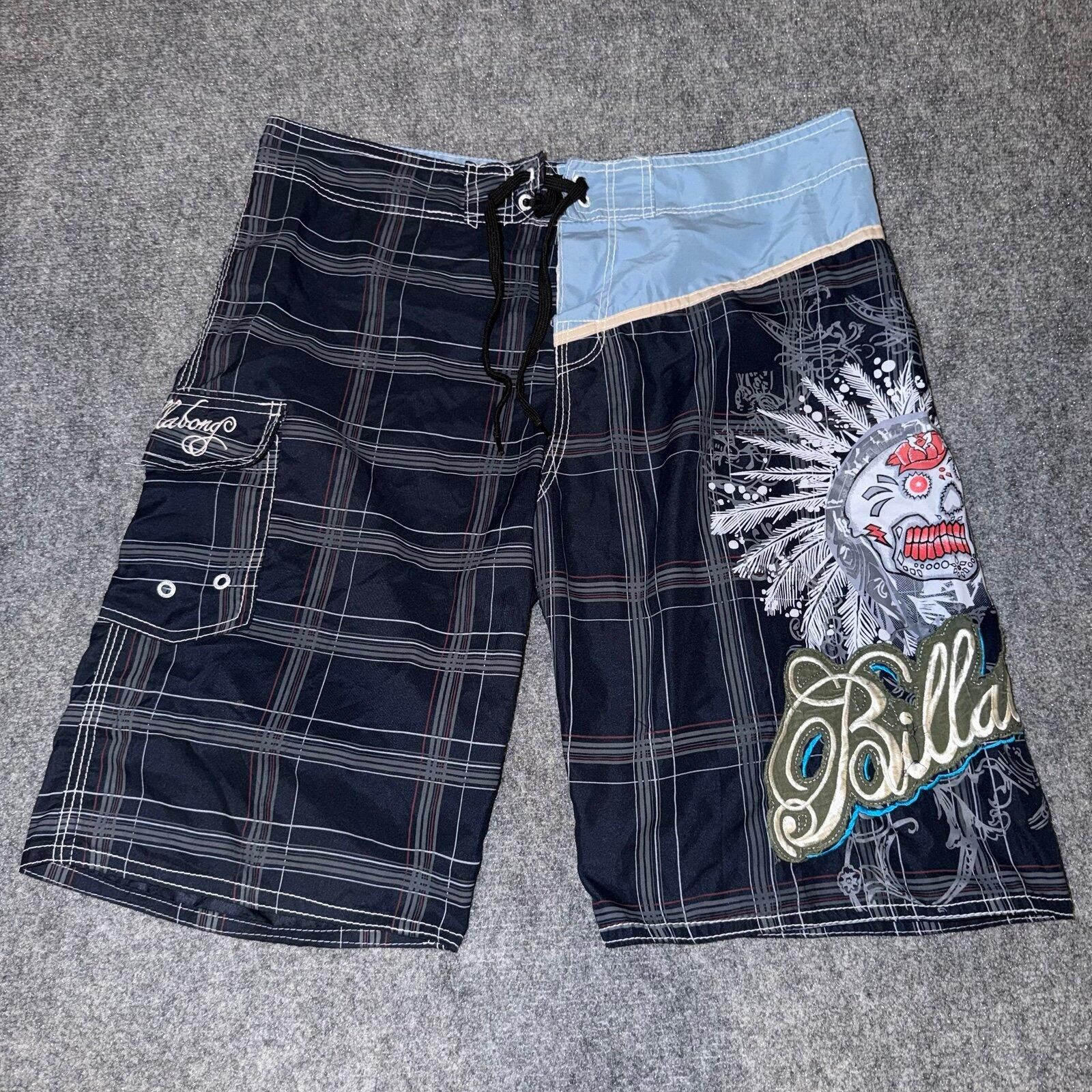 Billabong Billabong Baby Blue Tribal Surf Board Shorts Mens XL Vtg Size US 36 / EU 52 - 1 Thumbnail
