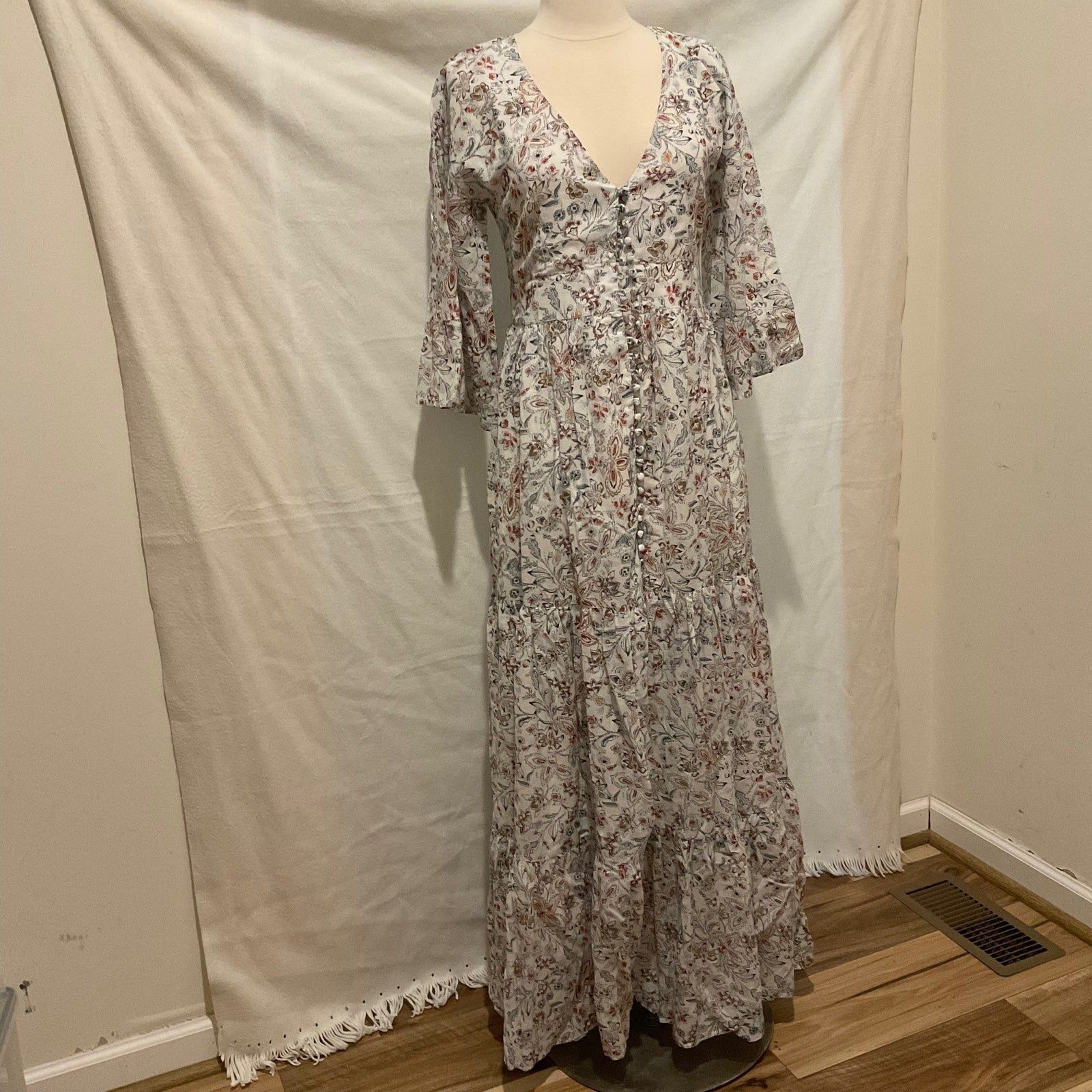 Sezane NWT Sézane BONNIE DRESS Botanic Garden floral cotton SZ 4 ru Size XS / US 0-2 / IT 36-38 - 2 Thumbnail