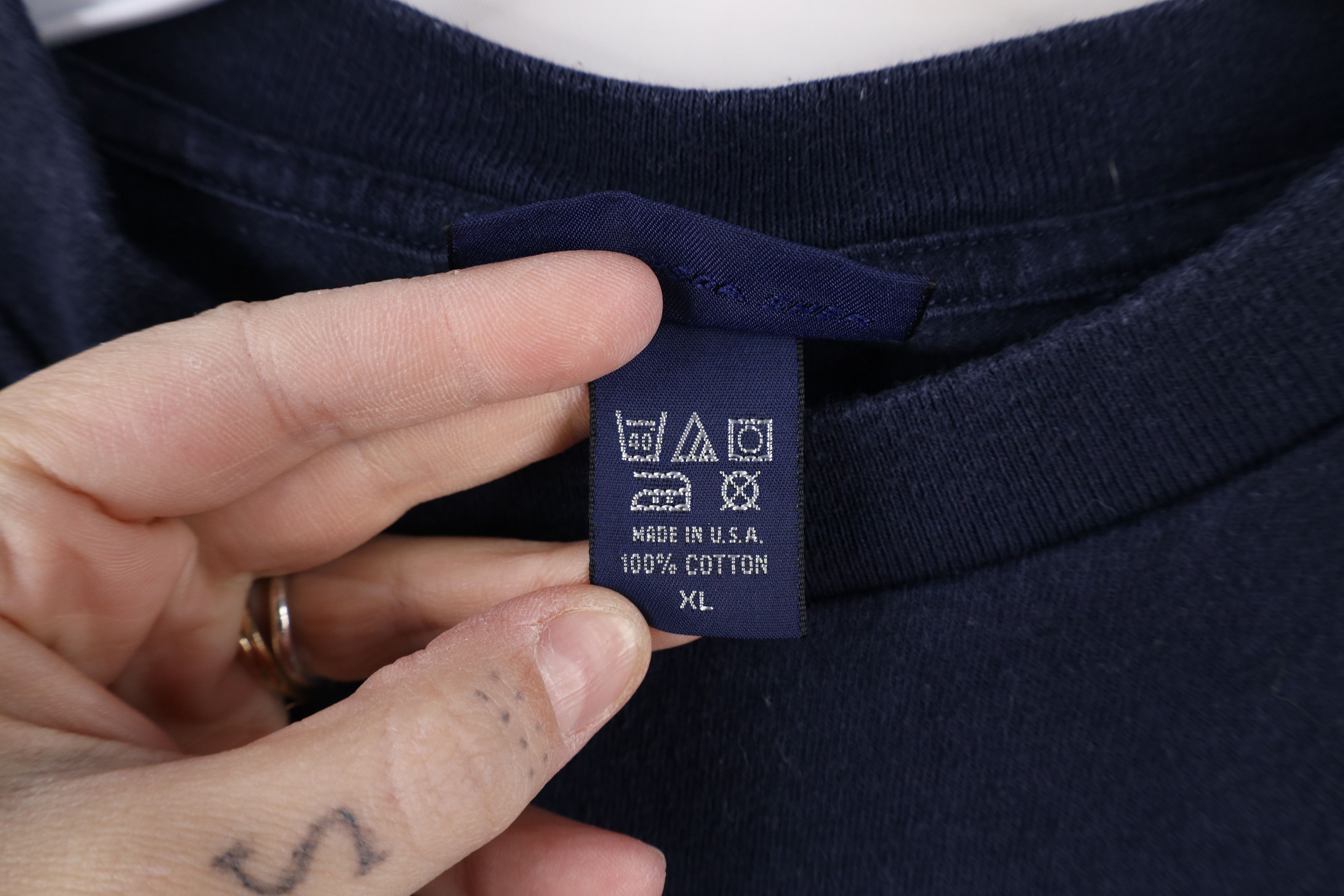 Nautica × Vintage Vintage 90s Nautica Short Sleeve T-Shirt Blue Cotton USA Size US XL / EU 56 / 4 - 7 Thumbnail