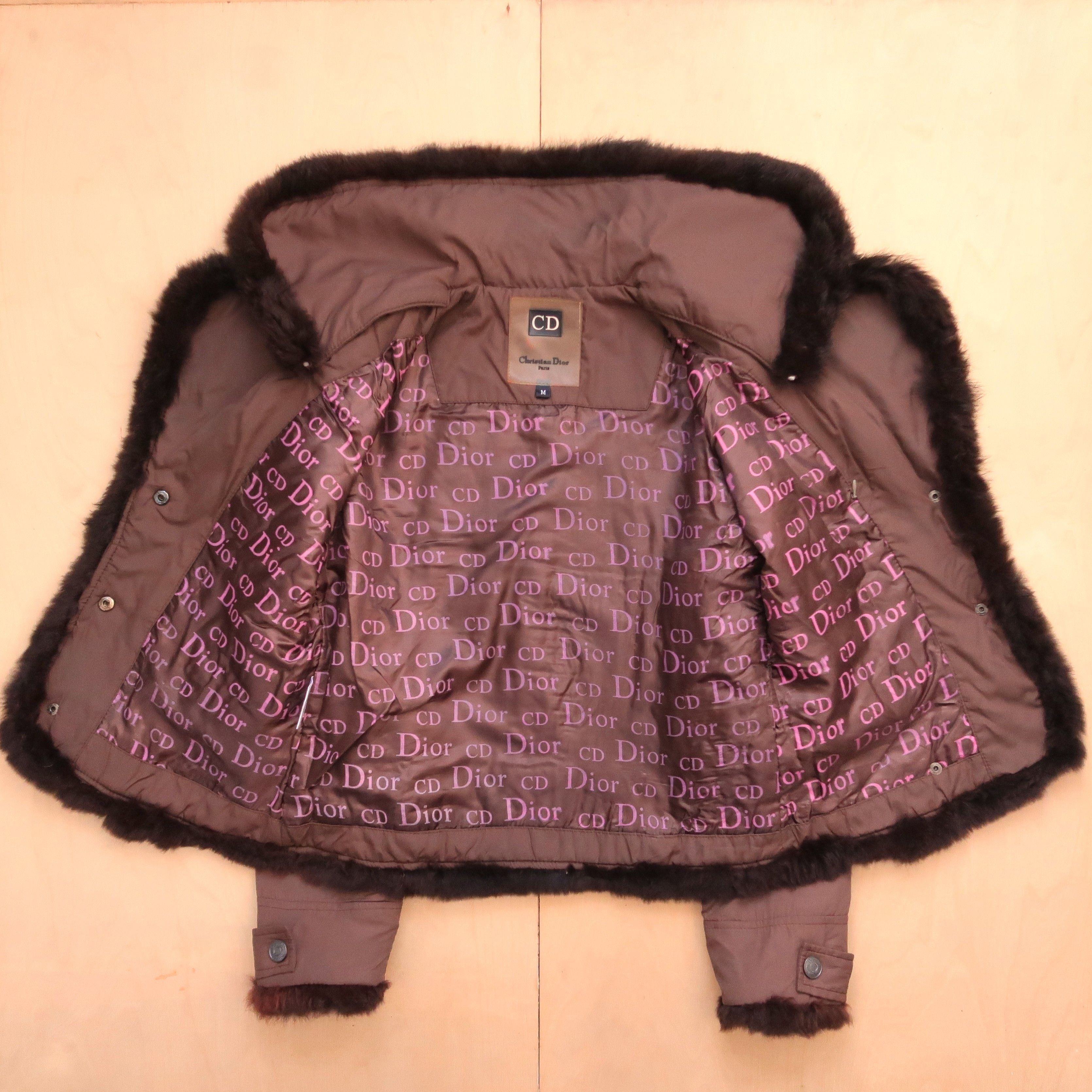 Christian Dior Monsieur Christian Dior Jacquard Oblique Puffer Fur Jacket Size M / US 6-8 / IT 42-44 - 12 Thumbnail