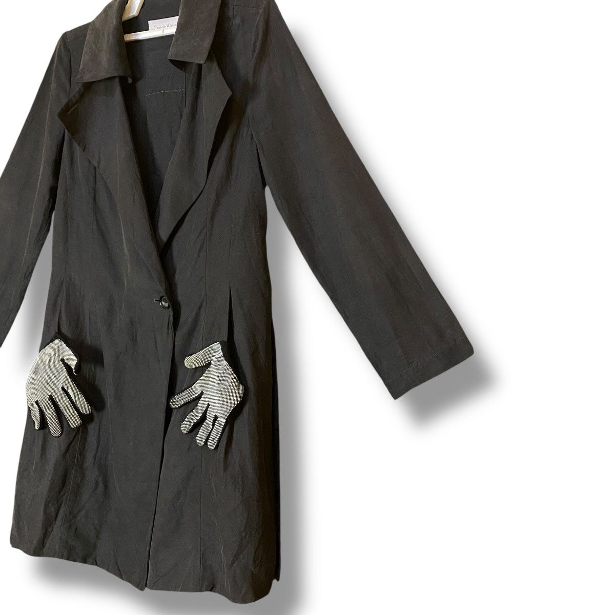 Calvin Klein Calvin Klein Gray Tie-waist Lightweight Trench Coat Size US L / EU 52-54 / 3 - 3 Thumbnail