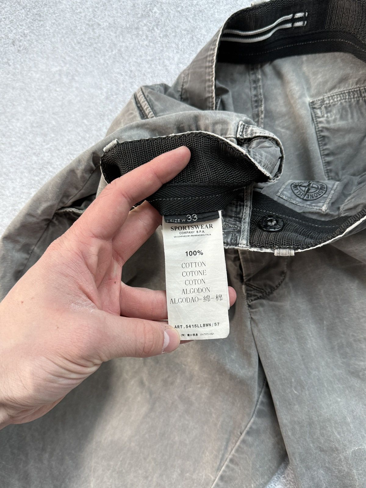 Stone Island Vintage Stone Island Chino Shorts Grey Garment Dyed Men’s Size US 33 - 11 Thumbnail