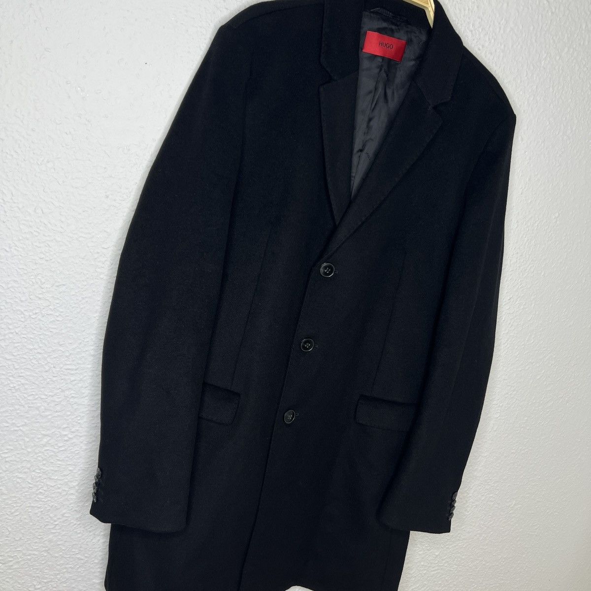 Designer × Hugo Boss Hugo Boss Wool Cashmere Long Coat Outerwear Jacket Size US L / EU 52-54 / 3 - 3 Thumbnail