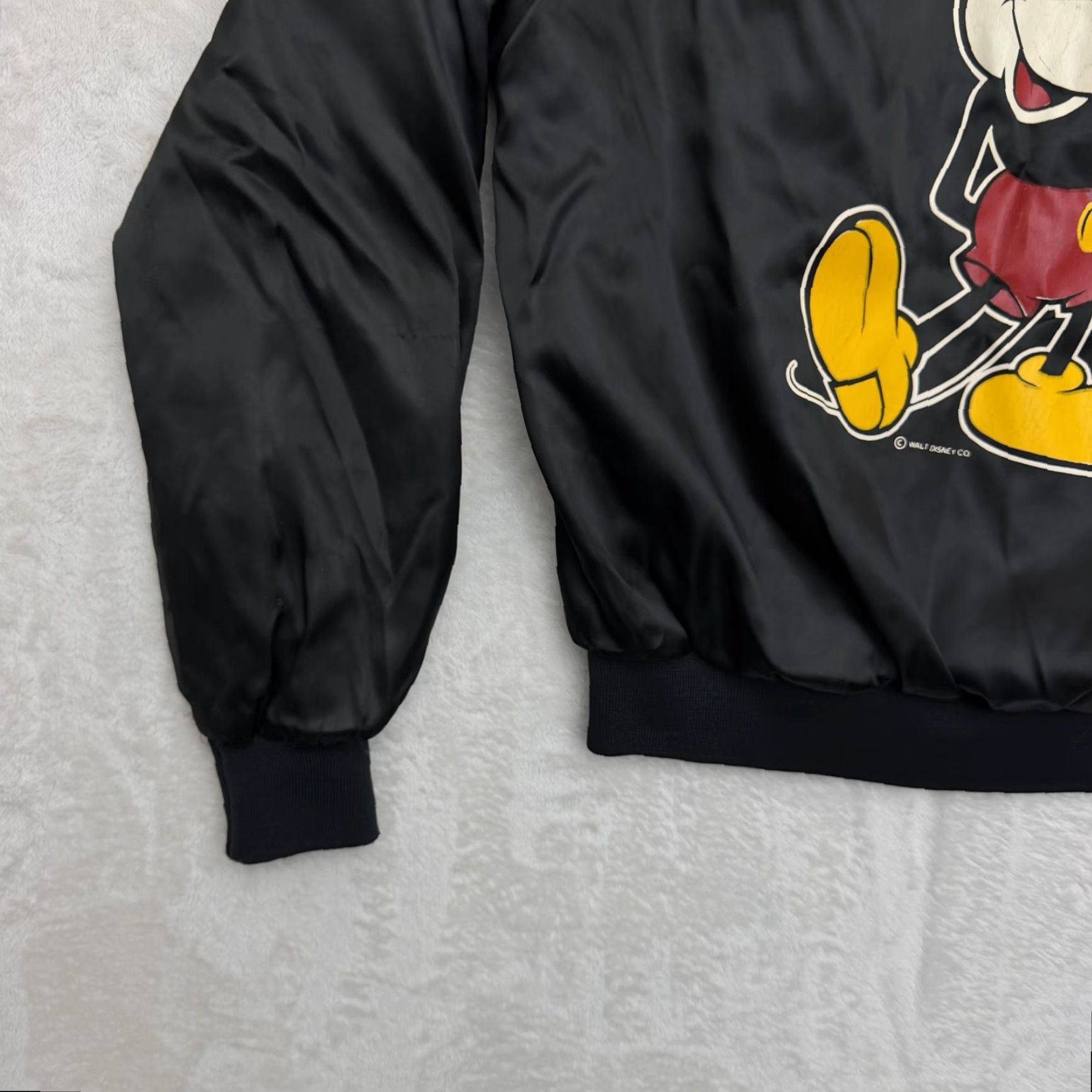 Chalk Line VINTAGE Chalk Line Mickey Mouse Disney Jacket Mens Small Black Satin Bomber Jacket Size US S / EU 44-46 / 1 - 7 Thumbnail