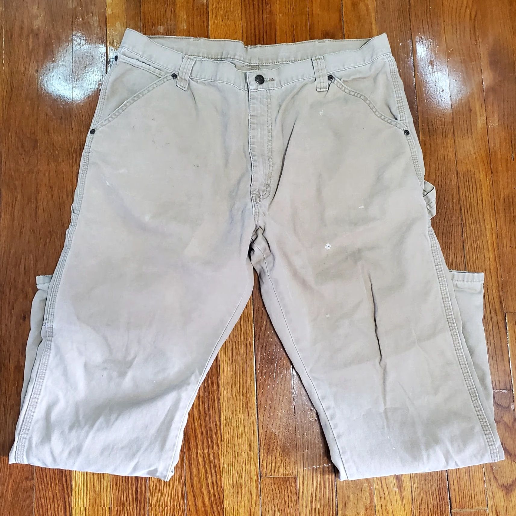 Wrangler VINTAGE Wrangler Carpenter Pants Men's 38x32 Distressed Brown 5-Pocket Utility Workwear Jeans Size US 38 / EU 54 - 5 Thumbnail