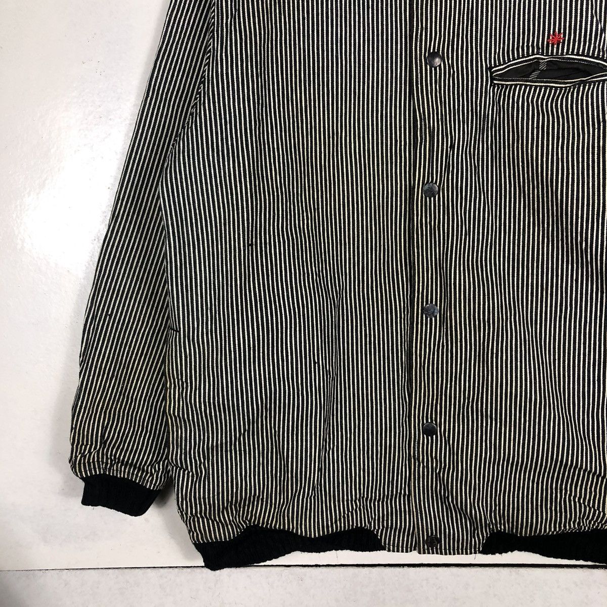 Japanese Brand × Vintage 📌VINTAGE BOMBER JACKET HICKORY OUT OF SIGHT ISSEY MIYAKE Size US M / EU 48-50 / 2 - 6 Thumbnail
