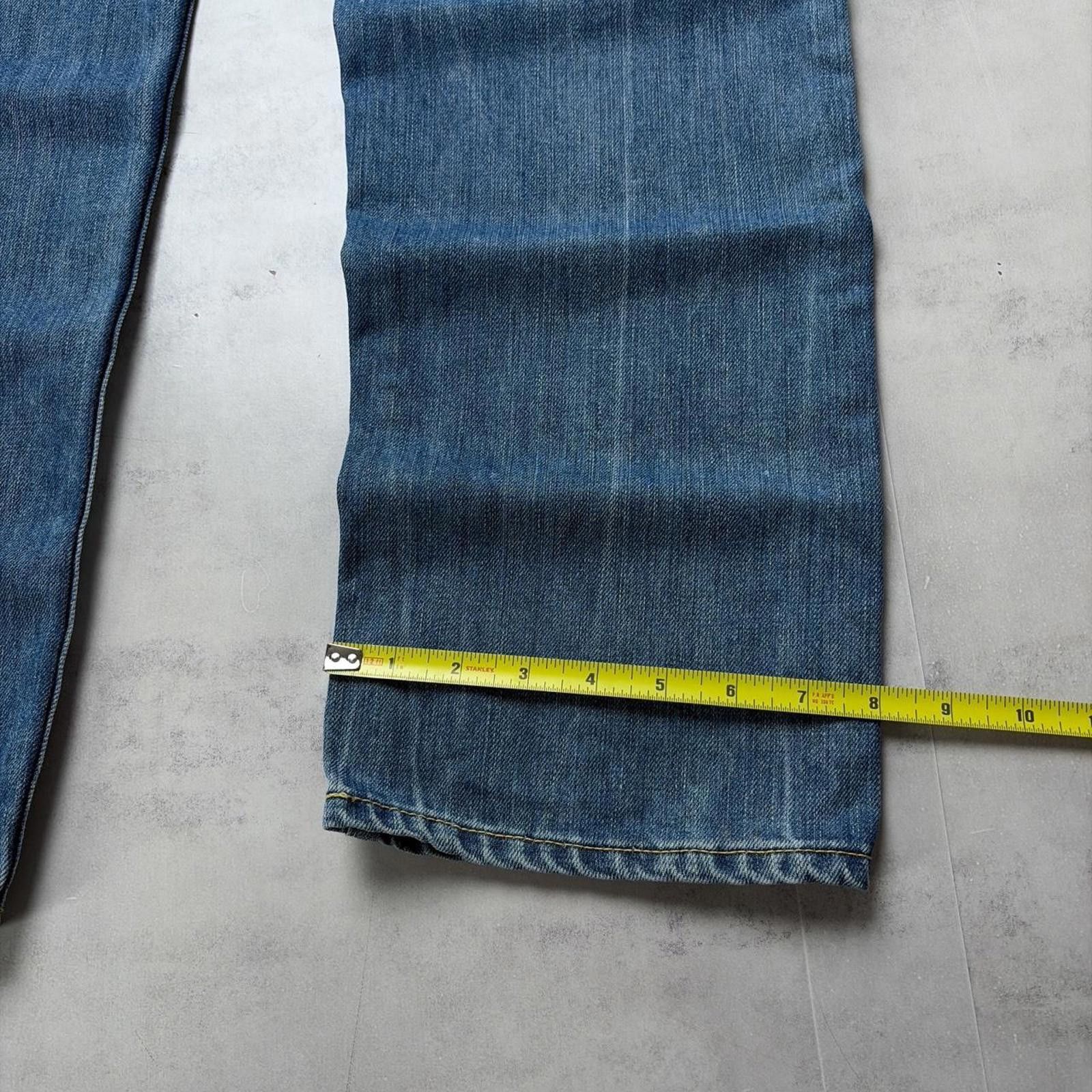 Ed Hardy Y2K Blue Christian Audigier Grunge Baggy Skater Denim Jeans Size US 34 / EU 50 - 8 Thumbnail