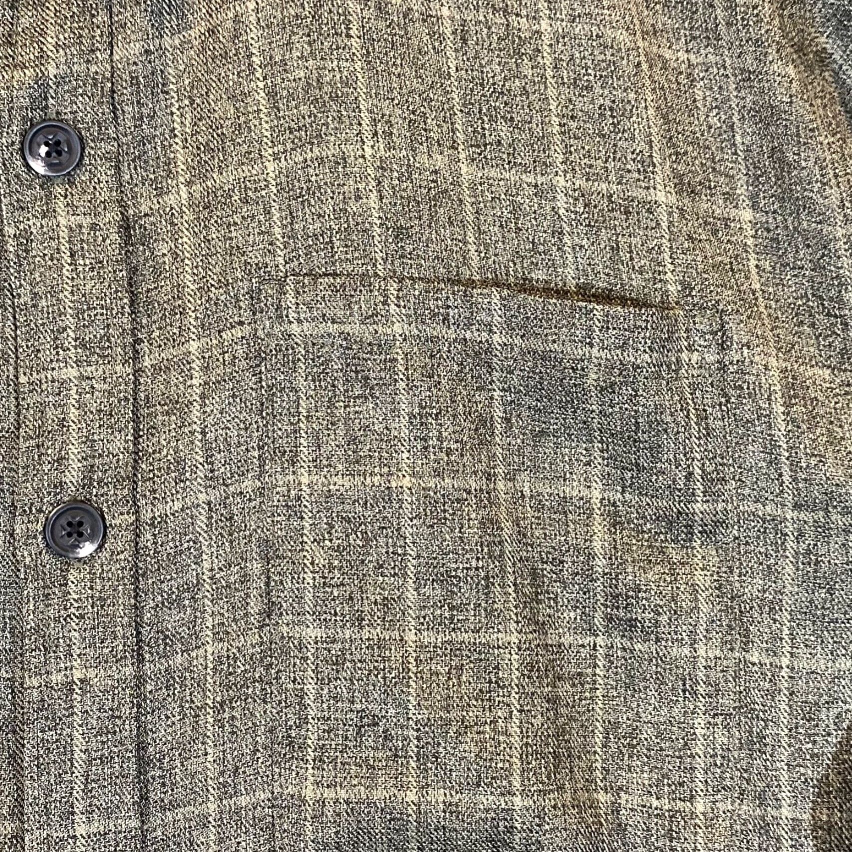 Vintage Candor Official Shirt Mens Size 3 Muted Green Plaid Button-Up Pockets L/S Casual Shirt Size US S / EU 44-46 / 1 - 5 Thumbnail