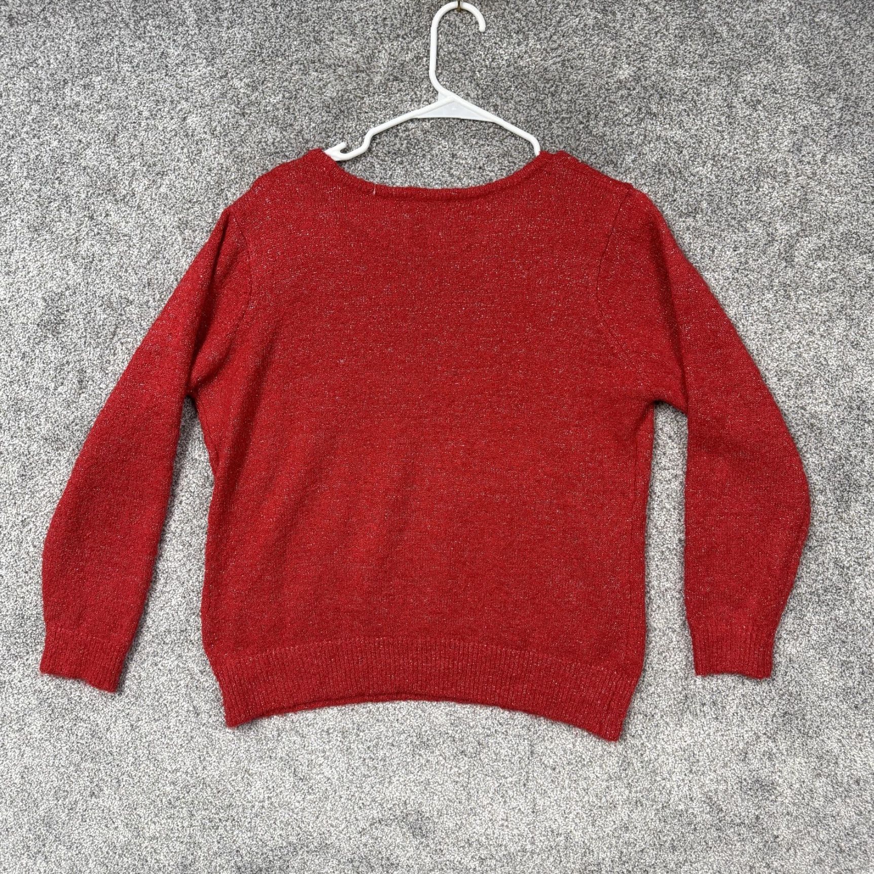 Vintage VTG Cathy Daniels Sweater Womens L Red Glitter Knit Scarf Set Holiday Chic 90s Vintage 90s Gothic Size L / US 10 / IT 46 - 7 Thumbnail