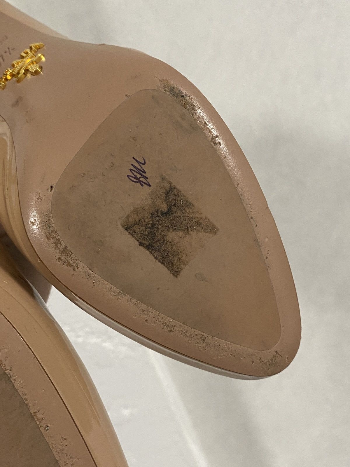 Prada Prada Beige Patent Leather Heels Size: 37.5 Size US 7.5 / IT 37.5 - 11 Thumbnail