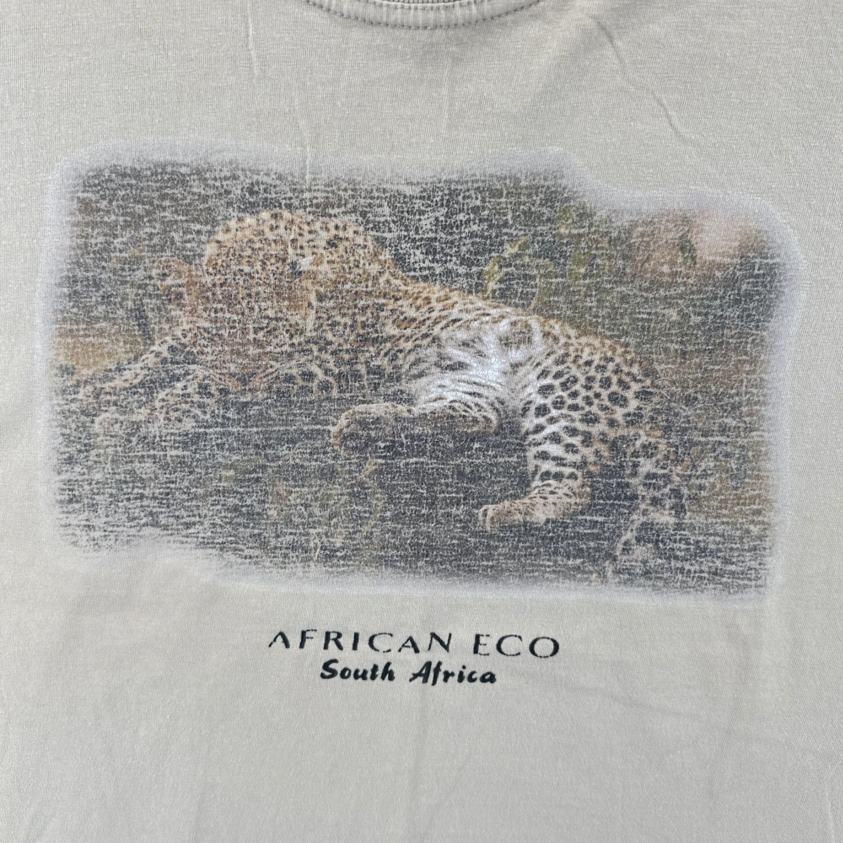 Vintage VINTAGE Adult XL Brown T Shirt African Eco South Africa Faded Graphic Print Tee 90s Animals Mens Size US XL / EU 56 / 4 - 6 Thumbnail