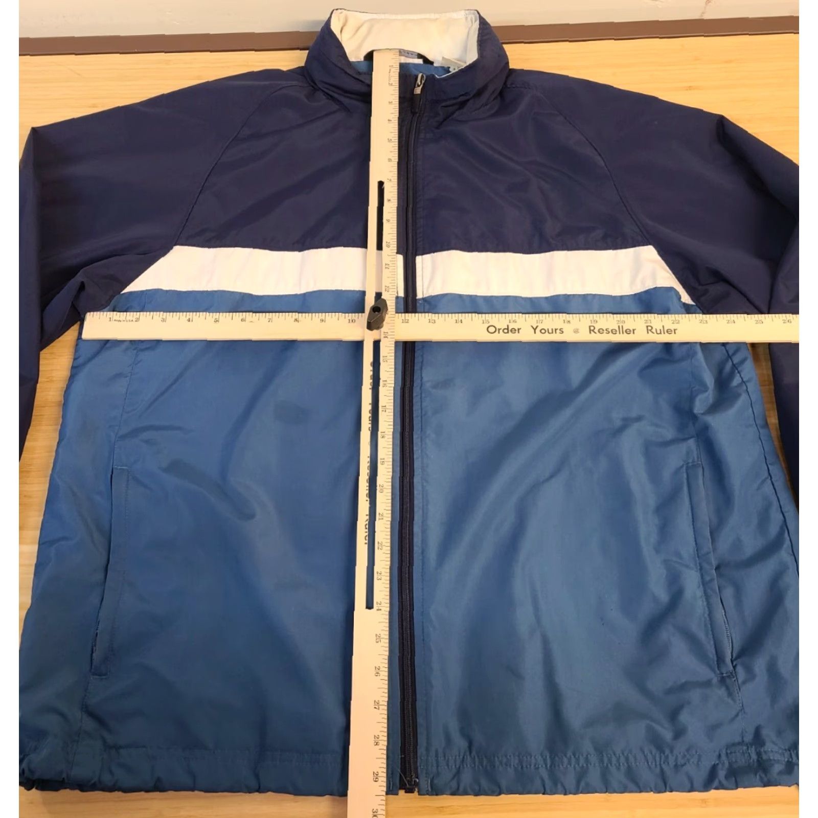 Tek Gear Tek Gear 男性 L Blue Jacket Lightweight Windbreaker Casual Regular Zip Polyester Lining Drawstring Jacket Size US L / EU 52-54 / 3 - 2 Thumbnail