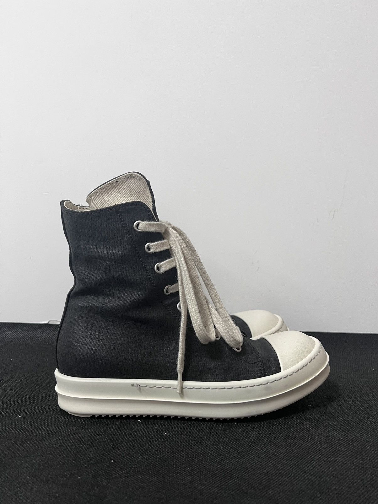 Rick Owens Drkshdw Rick owens drkshdw waxed ramones high top sneakers sz35 Size US 5 / IT 35 - 4 Thumbnail