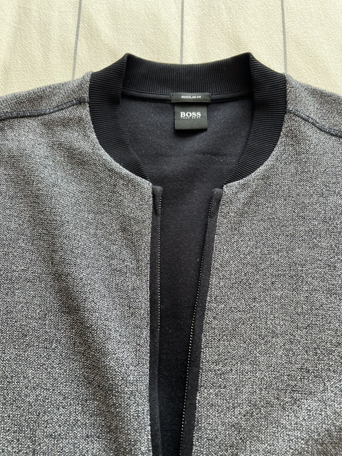 Hugo Boss Hugo Boss Gray Zip-up Bomber Cardigan Size US L / EU 52-54 / 3 - 2 Thumbnail