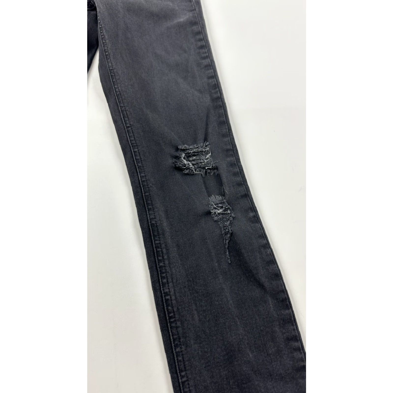 Rag & Bone rag & bone Jeans Women 27 Black High Rise Skinny Distressed Button Zip Slim 29in Inseam Size 27" / US 4 / IT 40 - 4 Thumbnail