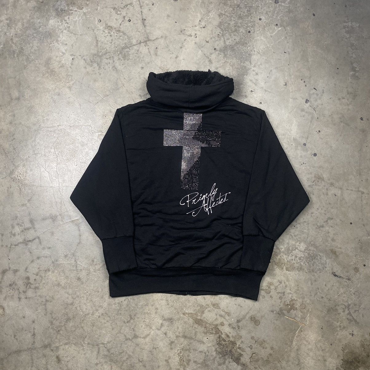 If Six Was Nine × Japanese Brand × Le Grande Bleu (L.G.B.) Rare Japan Streetwear Cross Fur Batwing Zip Up Size M / US 6-8 / IT 42-44 - 1 Thumbnail